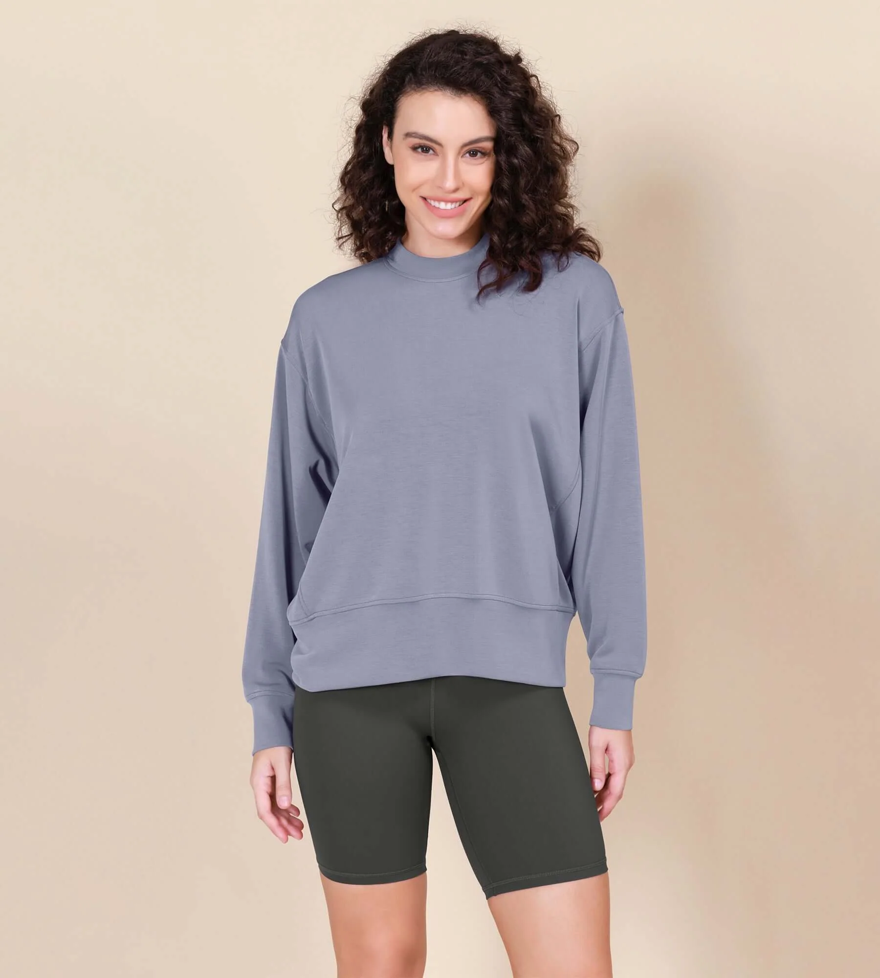 Modal Soft Long Sleeve Oversized Sweatshirts - Image 39