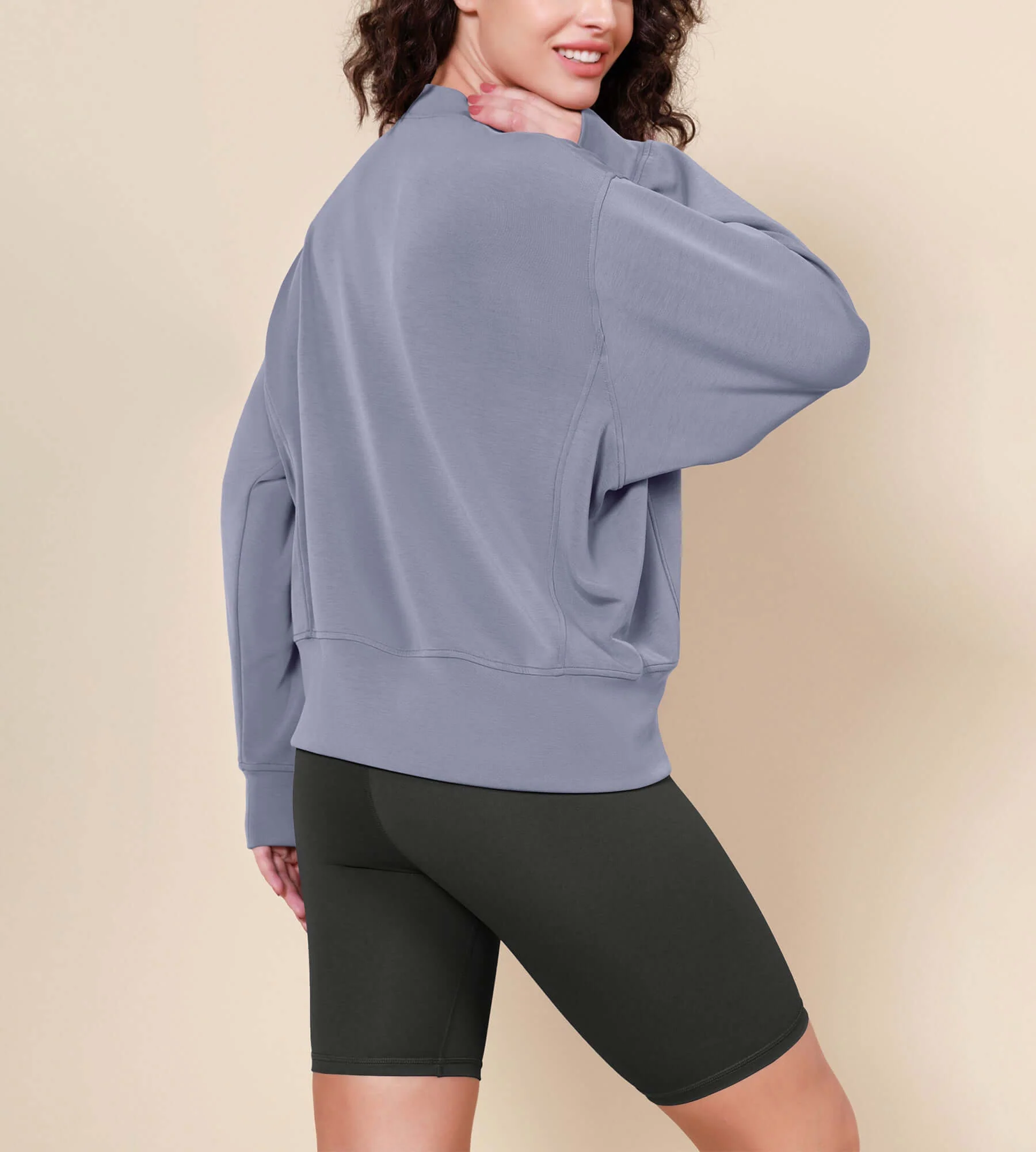Modal Soft Long Sleeve Oversized Sweatshirts - Image 41