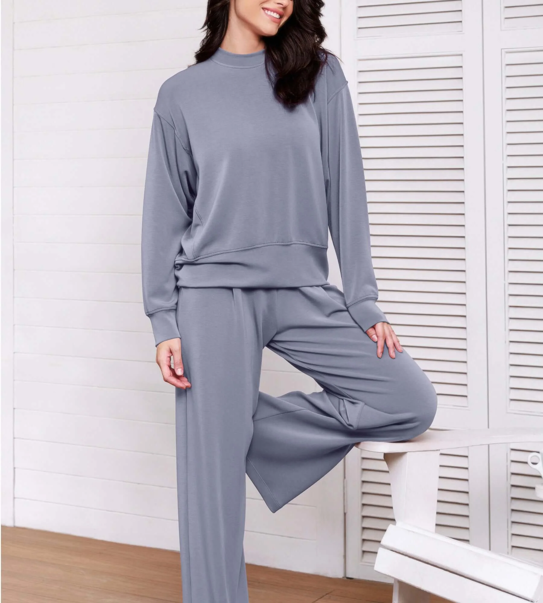 Modal Soft Long Sleeve Oversized Sweatshirts - Image 42