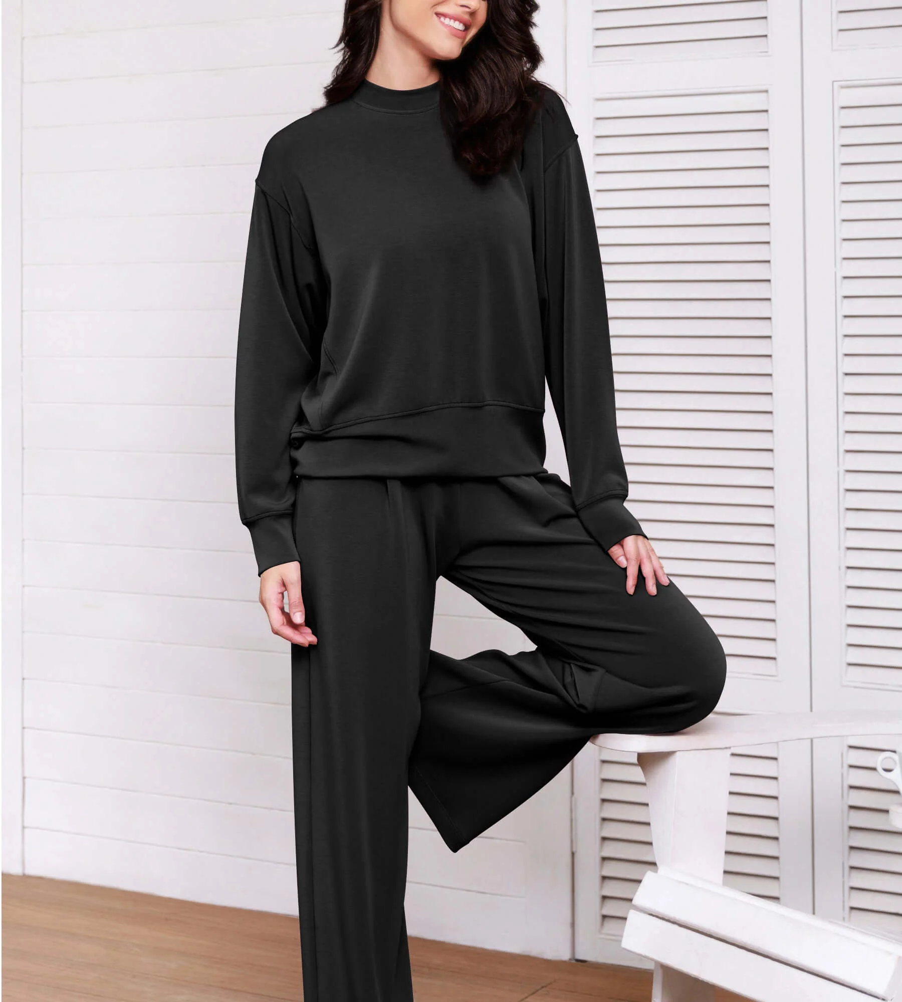 Modal Soft Long Sleeve Oversized Sweatshirts - Image 5