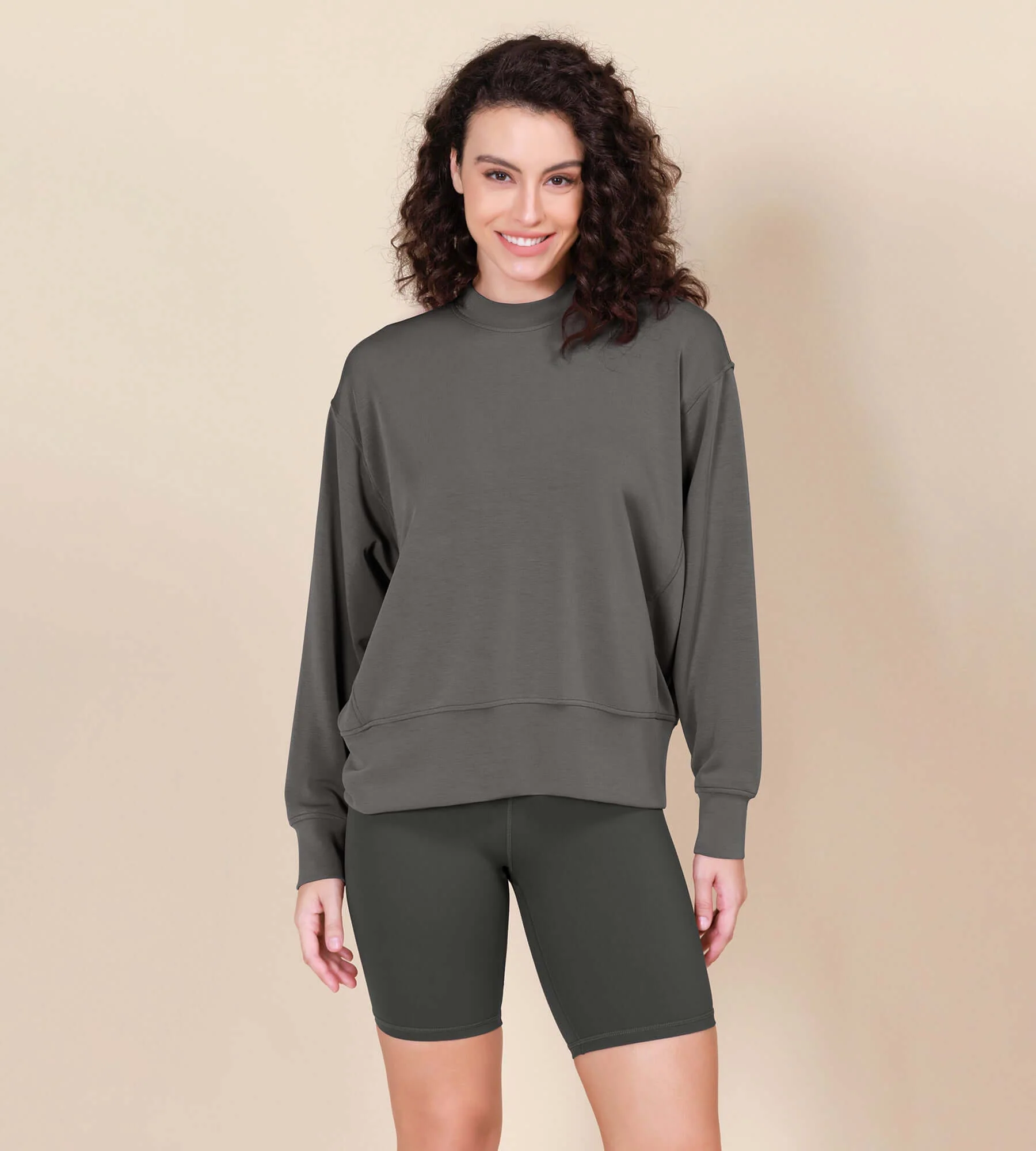 Modal Soft Long Sleeve Oversized Sweatshirts - Image 7