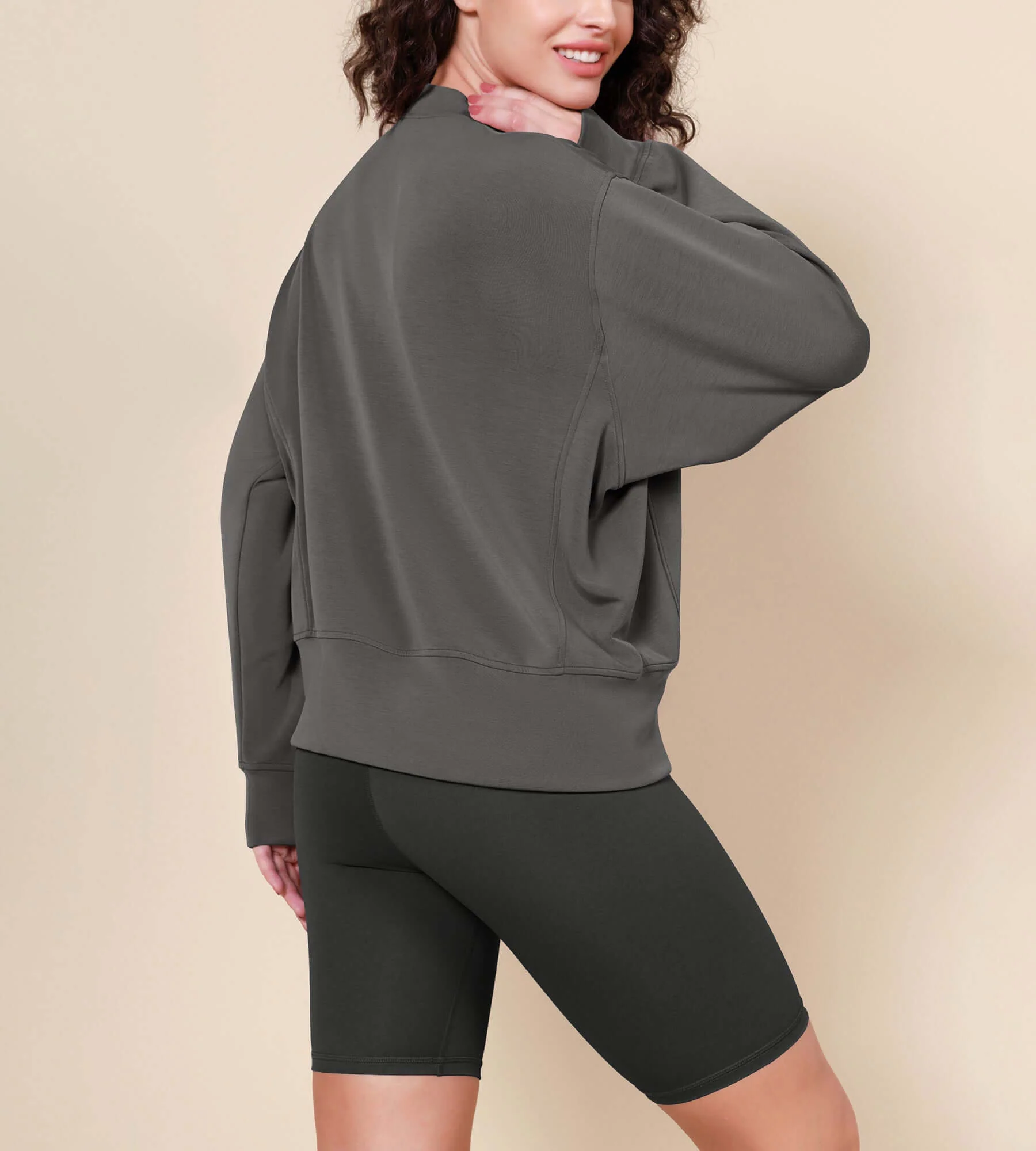 Modal Soft Long Sleeve Oversized Sweatshirts - Image 9
