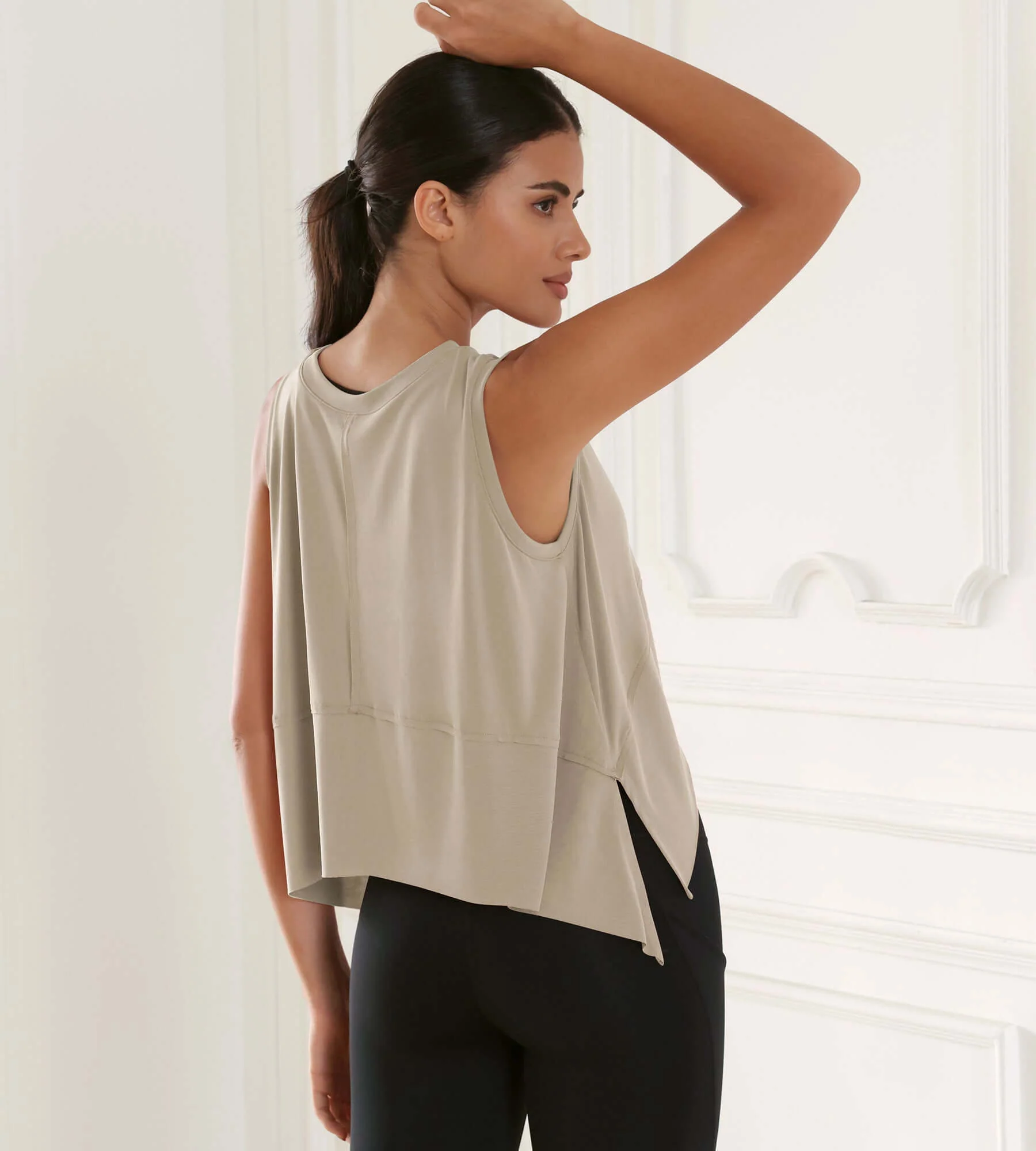 Modal Soft Sleeveless Cropped Yoga Tank(Crop) - Image 11