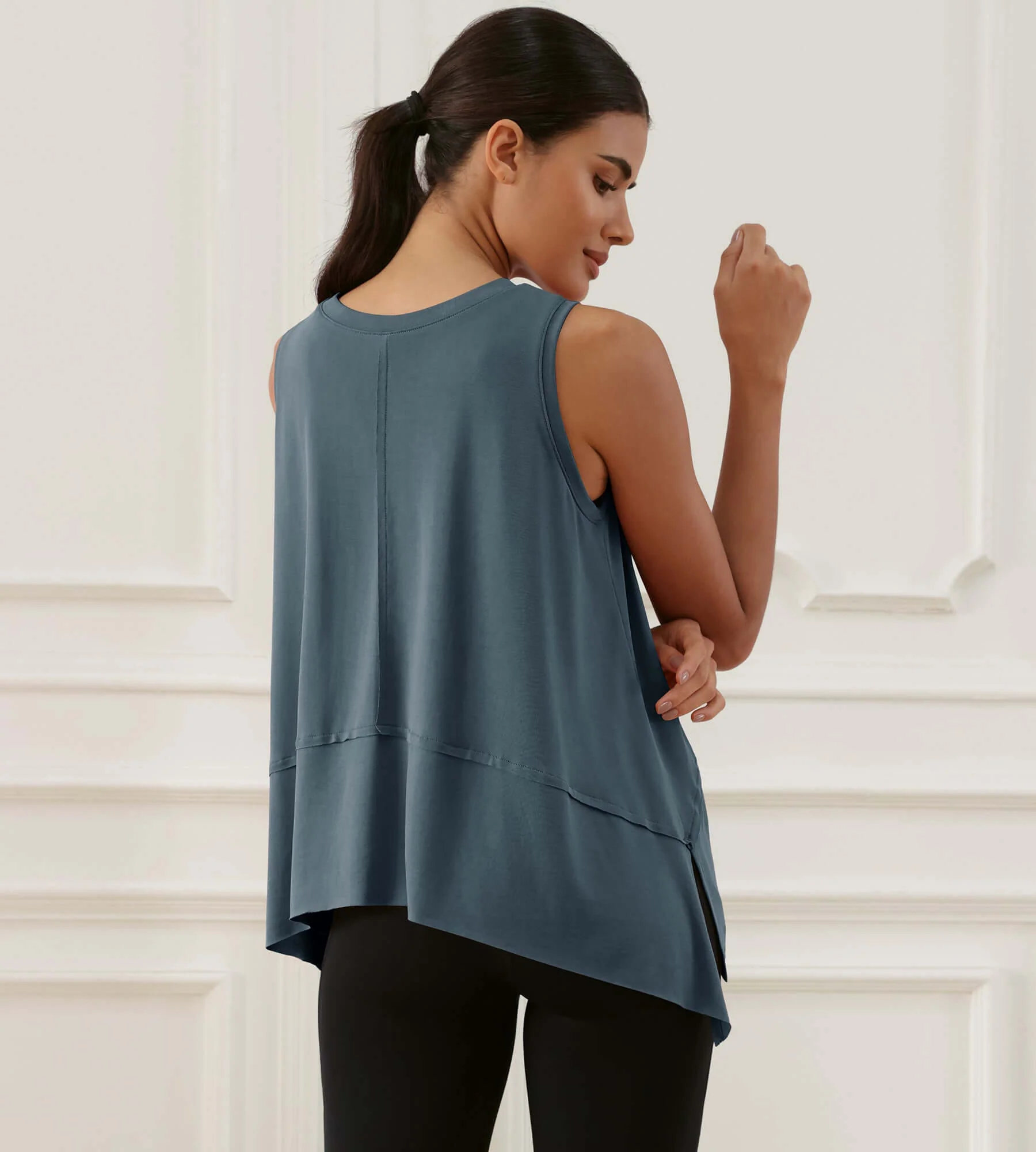 Modal Soft Sleeveless Cropped Yoga Tank (Long) - Image 22