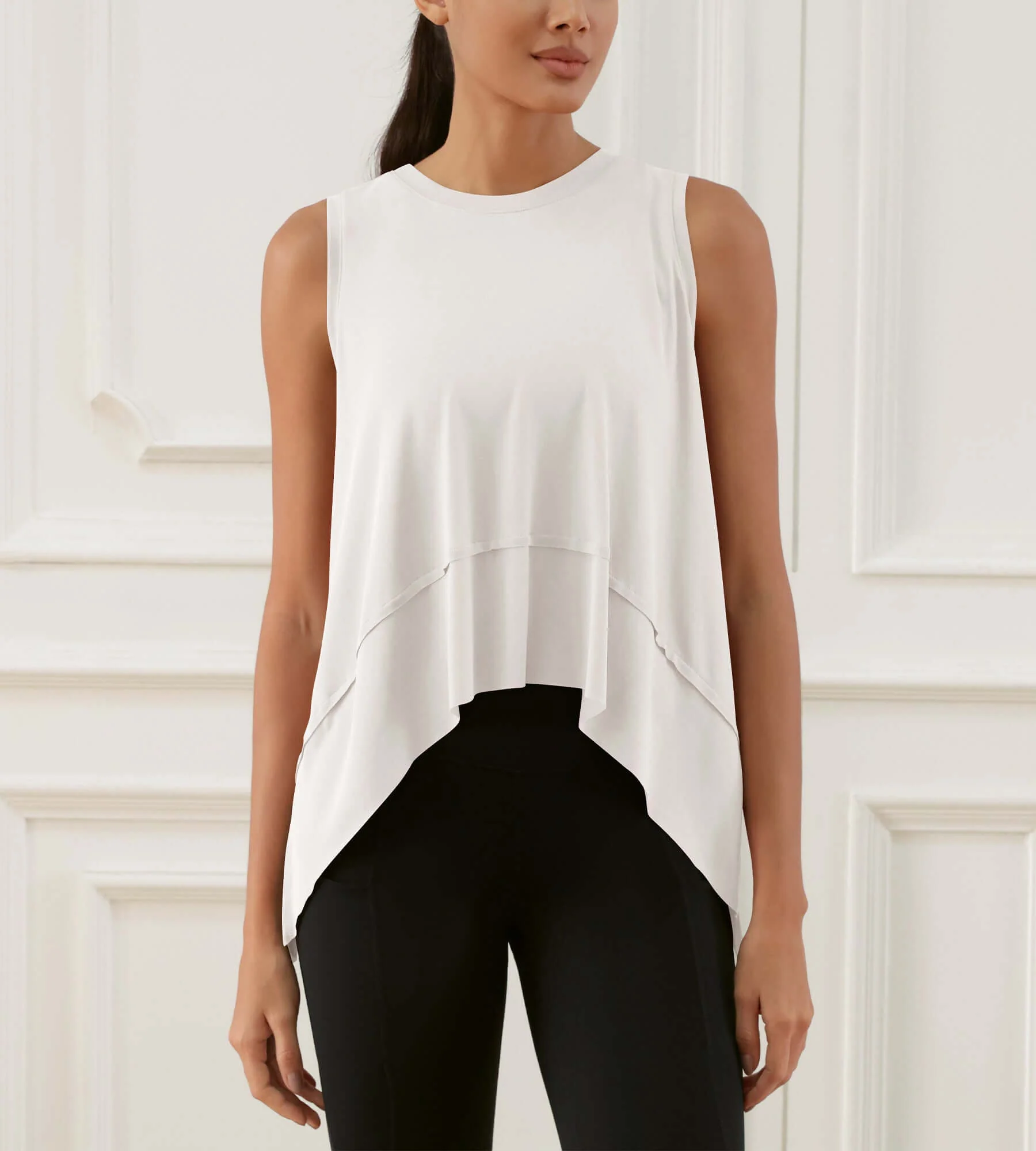 Modal Soft Sleeveless Cropped Yoga Tank (Long) - Image 33