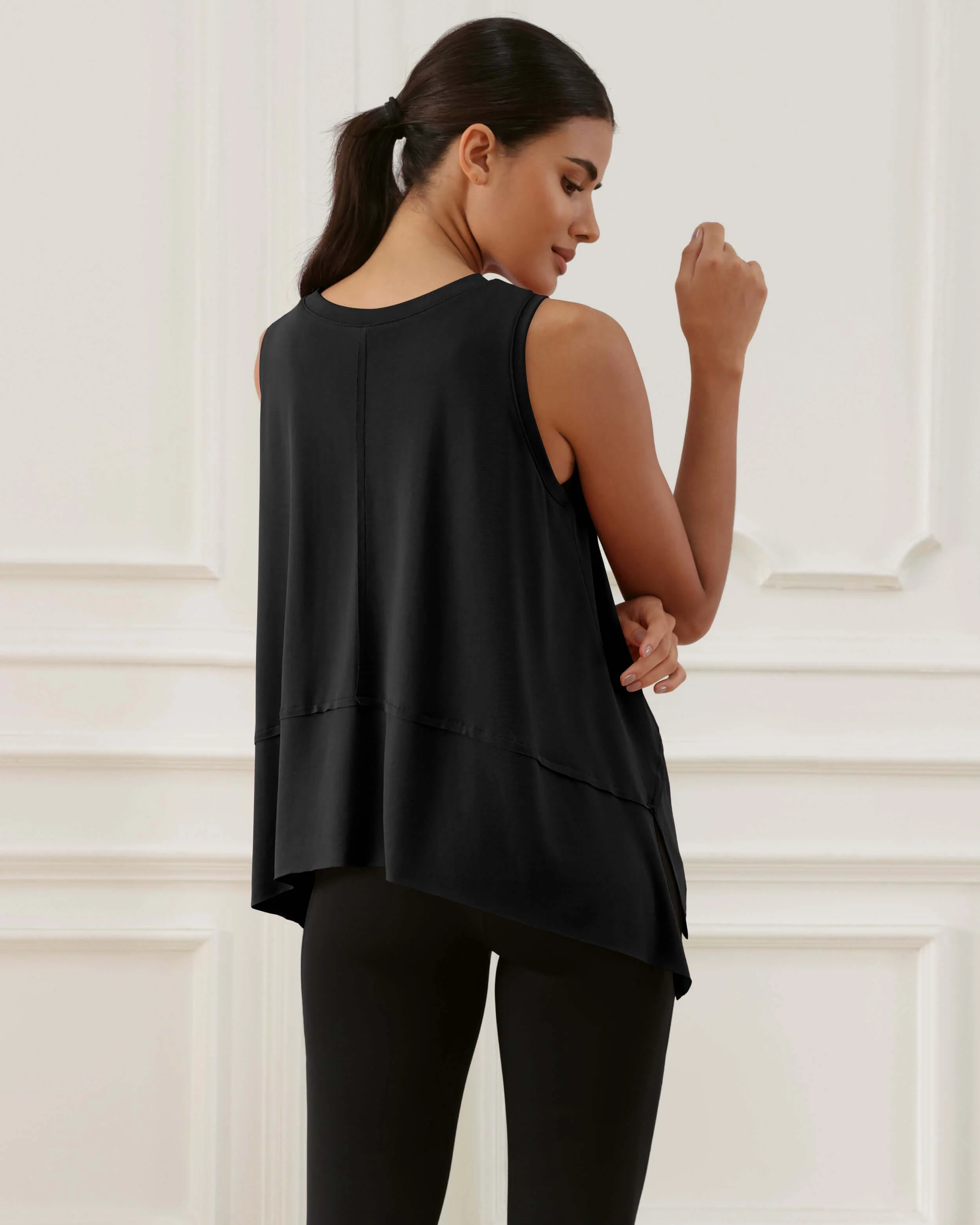 Modal Soft Sleeveless Cropped Yoga Tank (Long) - Image 41