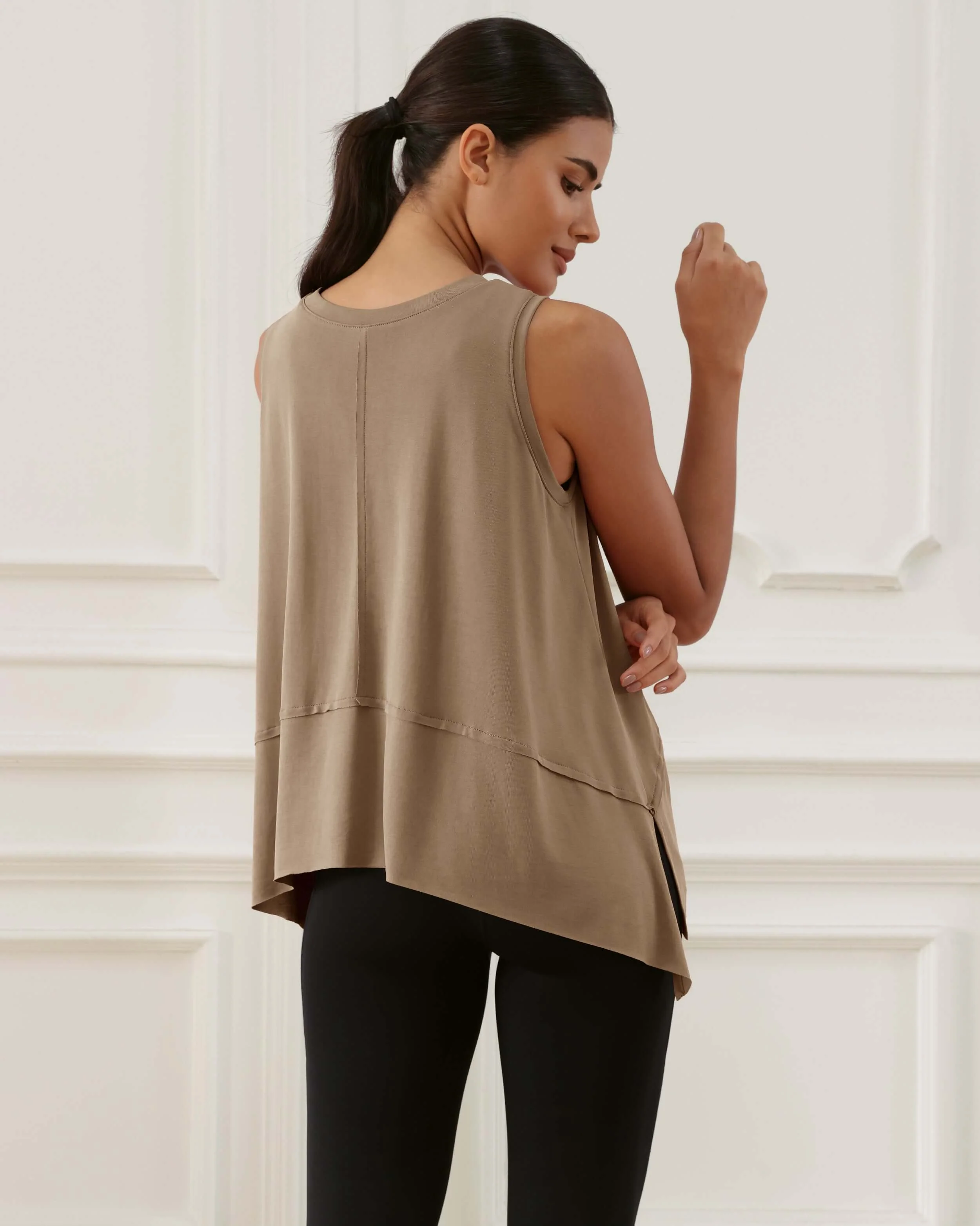Modal Soft Sleeveless Cropped Yoga Tank (Long) - Image 58