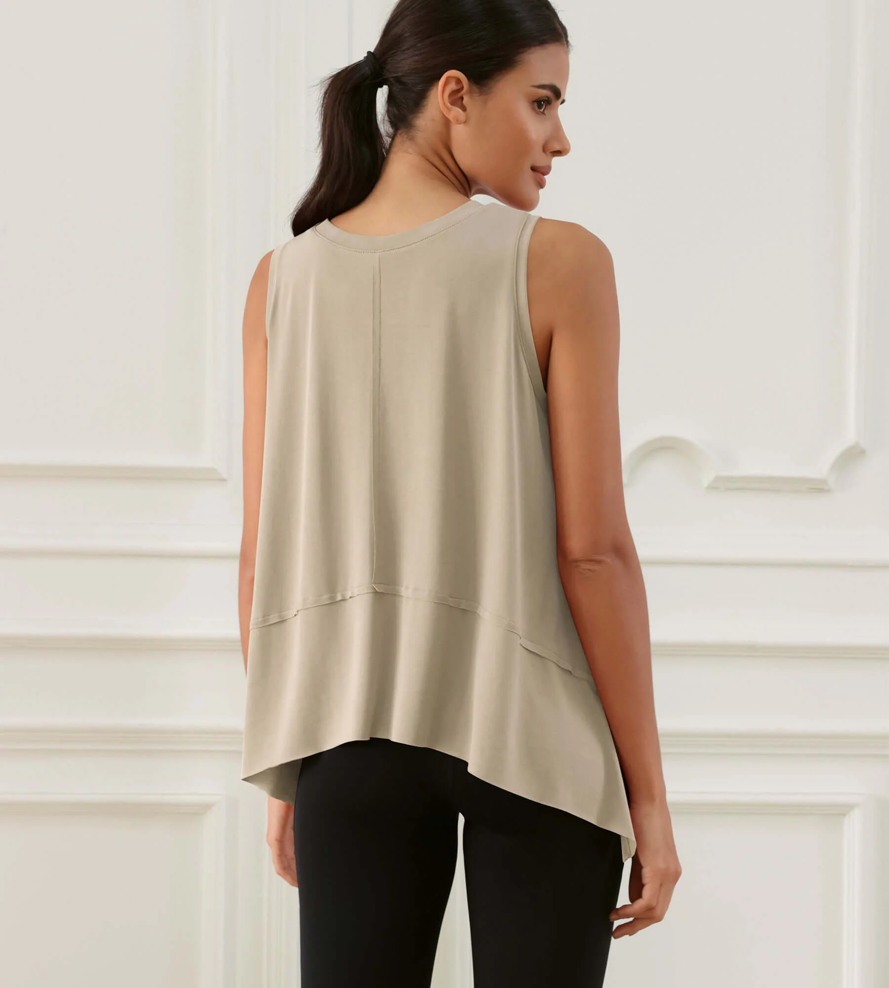 Modal Soft Sleeveless Cropped Yoga Tank (Long) - Image 8