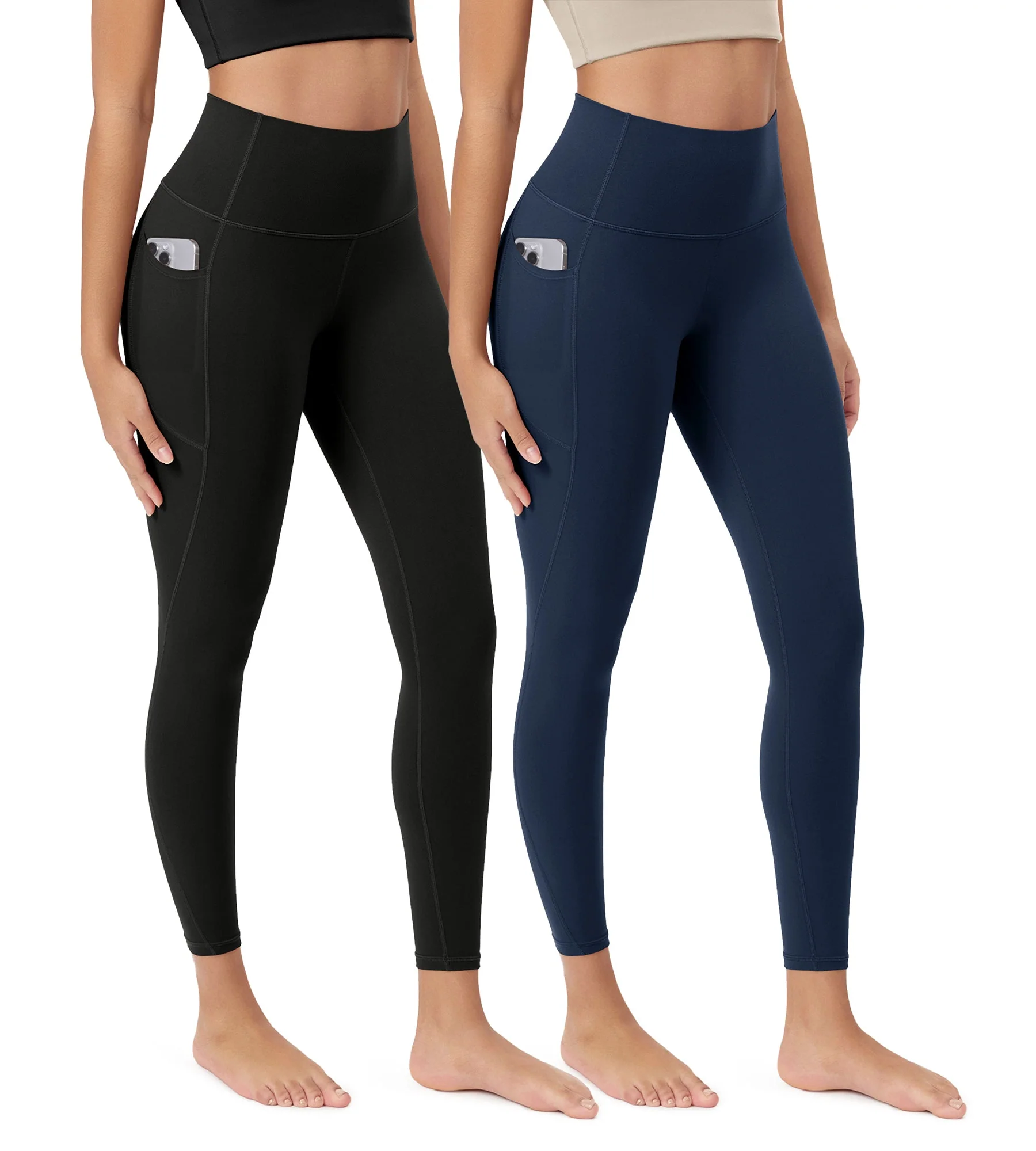 ODCLOUD 2-Pack 25” Buttery Soft Lounge Yoga Leggings with Pockets - Image 37
