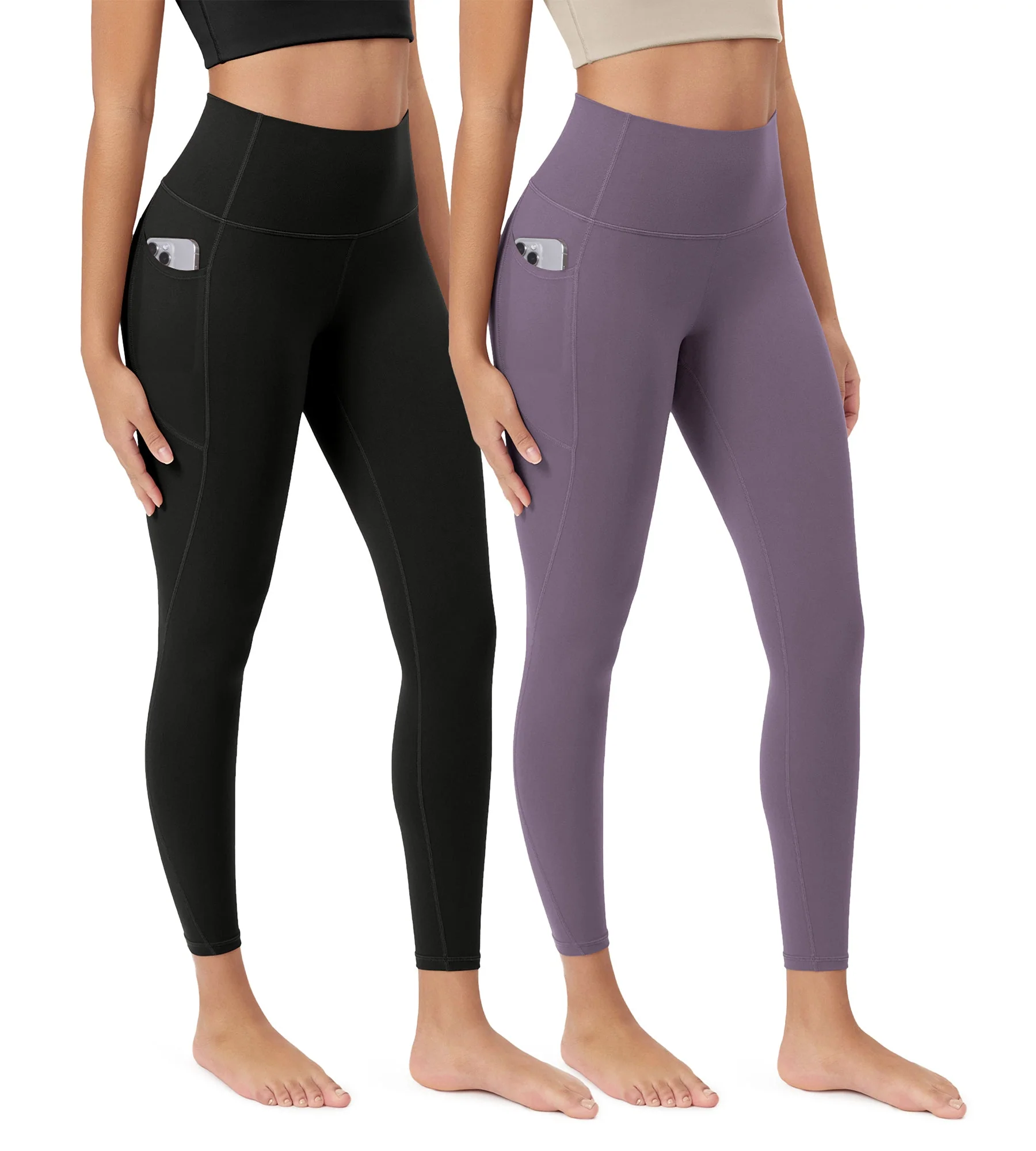ODCLOUD 2-Pack 25” Buttery Soft Lounge Yoga Leggings with Pockets - Image 53