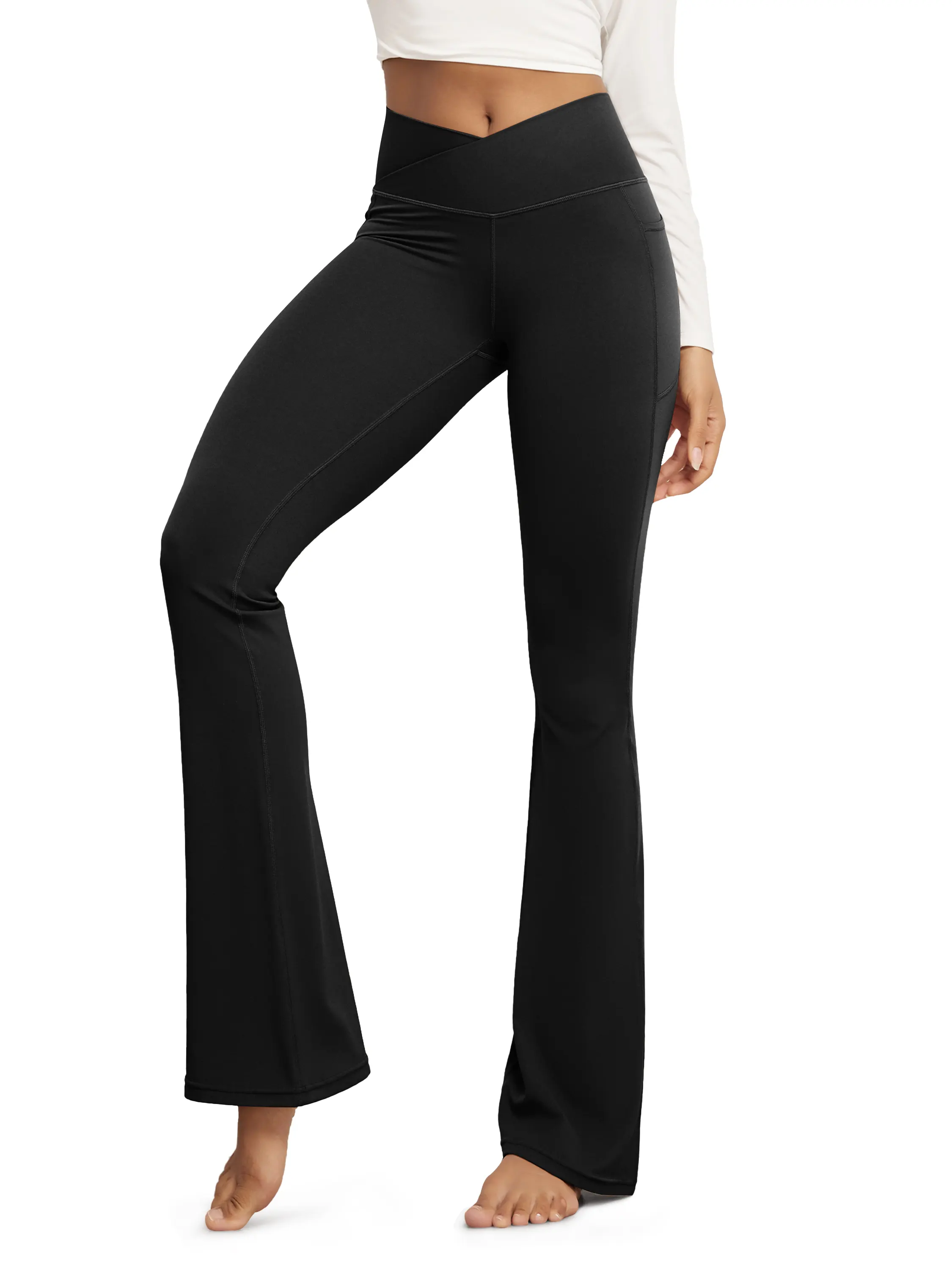 ODCLOUD 30" Crossover Flared Pants with Pockets - Image 11