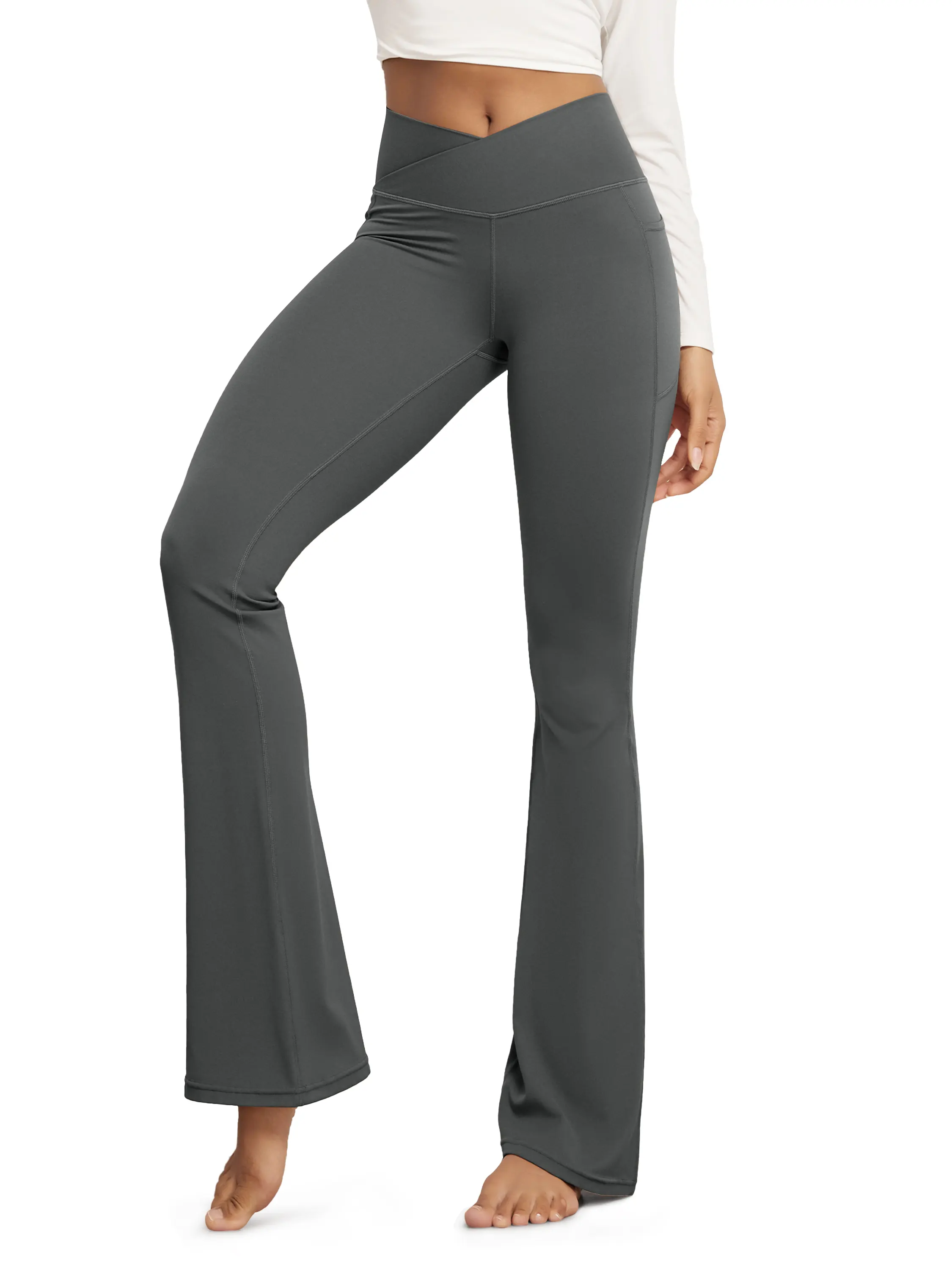 ODCLOUD 30" Crossover Flared Pants with Pockets - Image 31