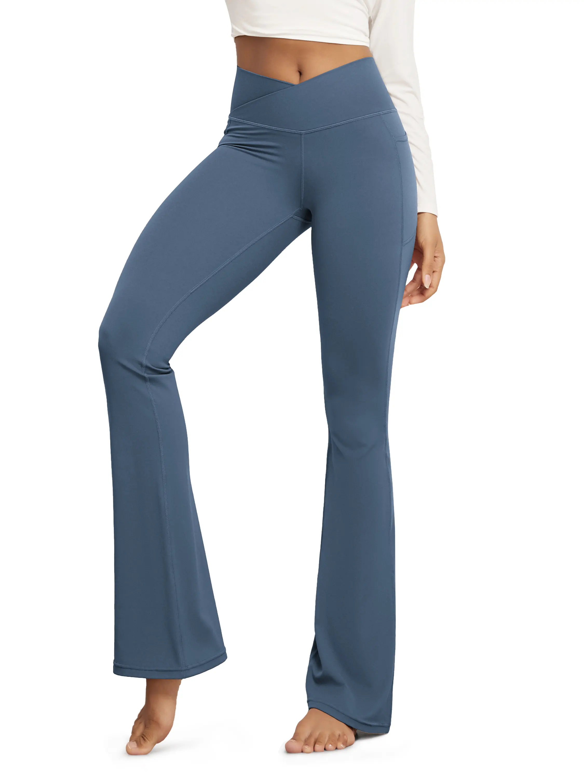ODCLOUD 30" Crossover Flared Pants with Pockets - Image 56