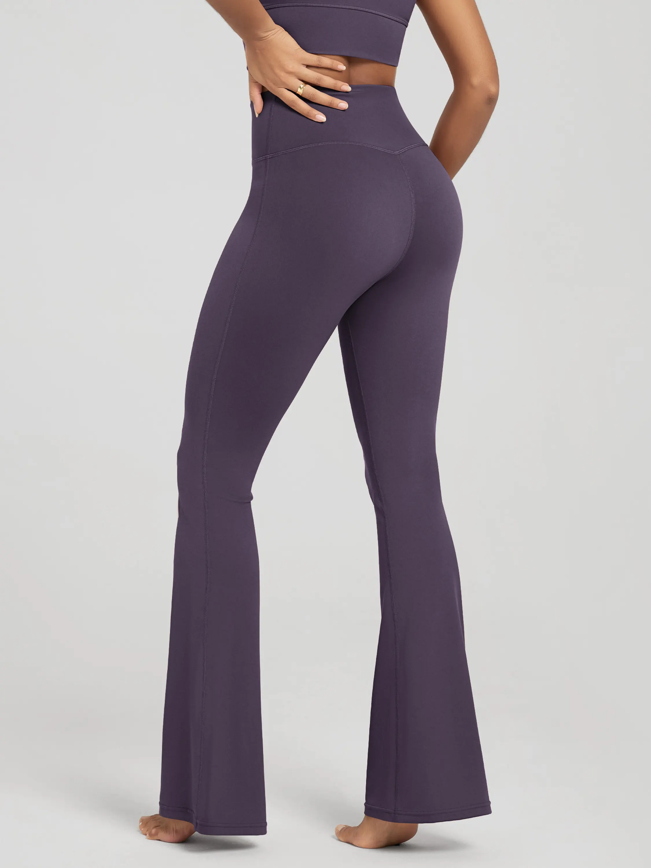 ODCLOUD 30" Crossover Flared Yoga Pants with Back Pocket - Image 49