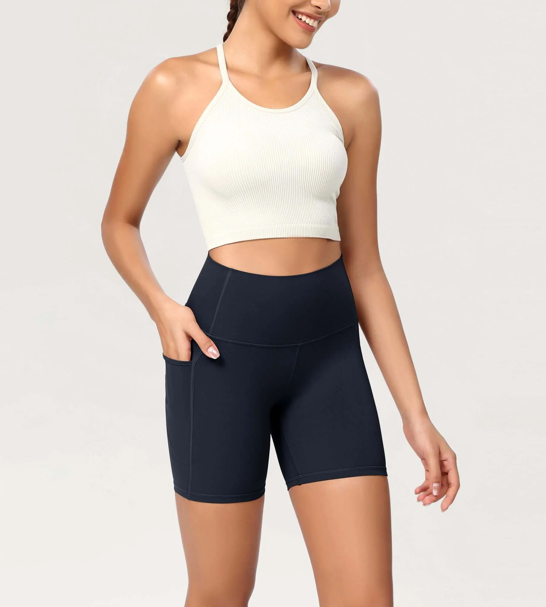 ODCLOUD 6" High Waist Lounge Yoga Shorts - Image 3