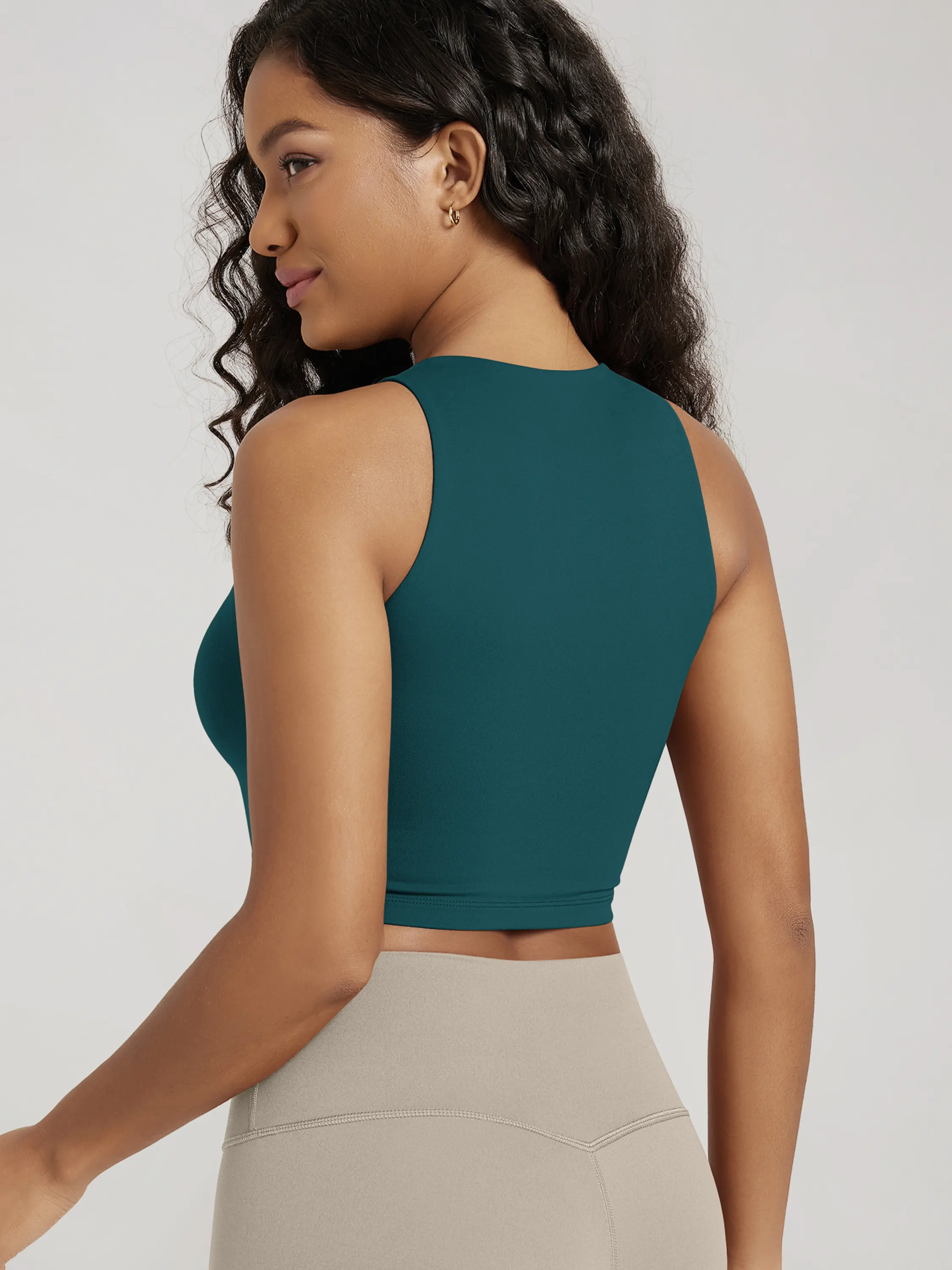 ODCLOUD Double Layer High Neck Crop Tank - Image 27