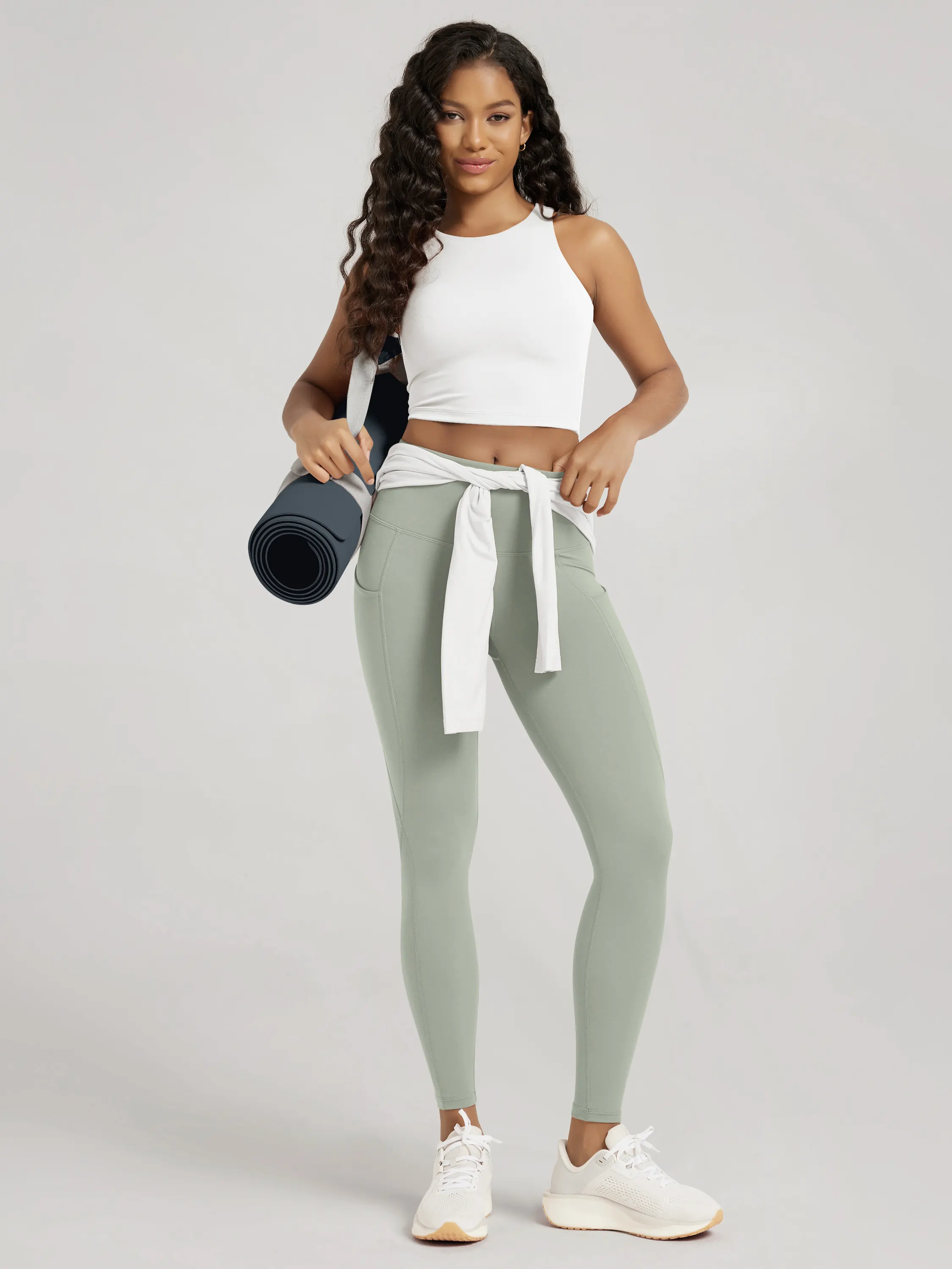 ODCLOUD Double Layer High Neck Crop Tank - Image 63