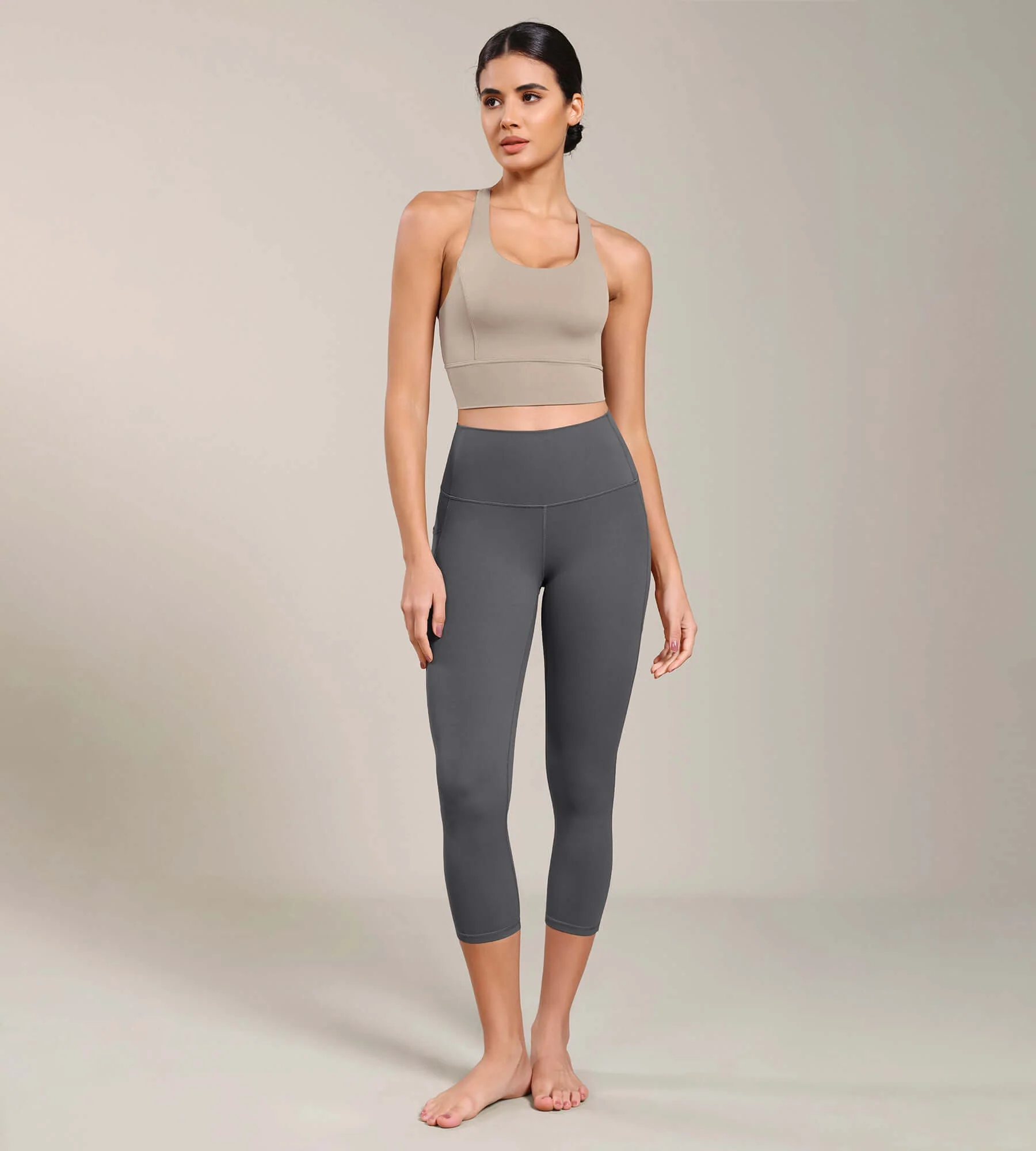 ODCLOUD Lounge Yoga 21" High Waist Capris Leggings with Pockets - Image 22