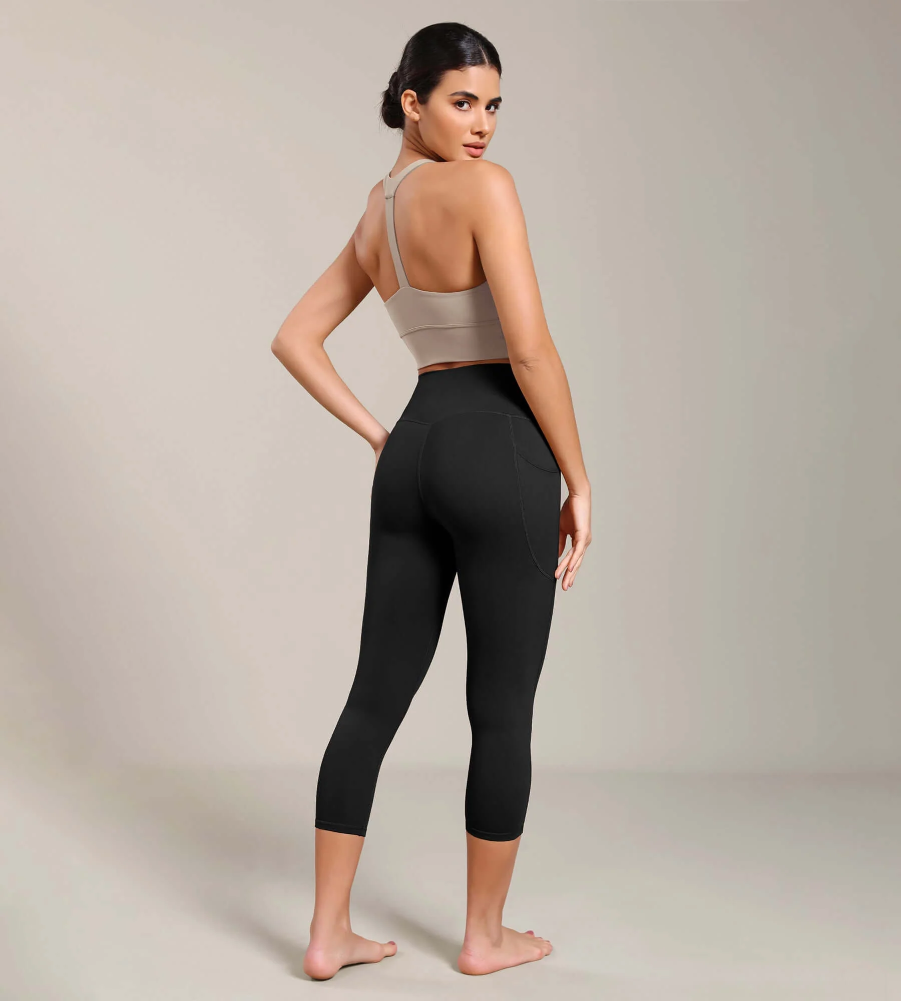 ODCLOUD Lounge Yoga 21" High Waist Capris Leggings with Pockets - Image 8