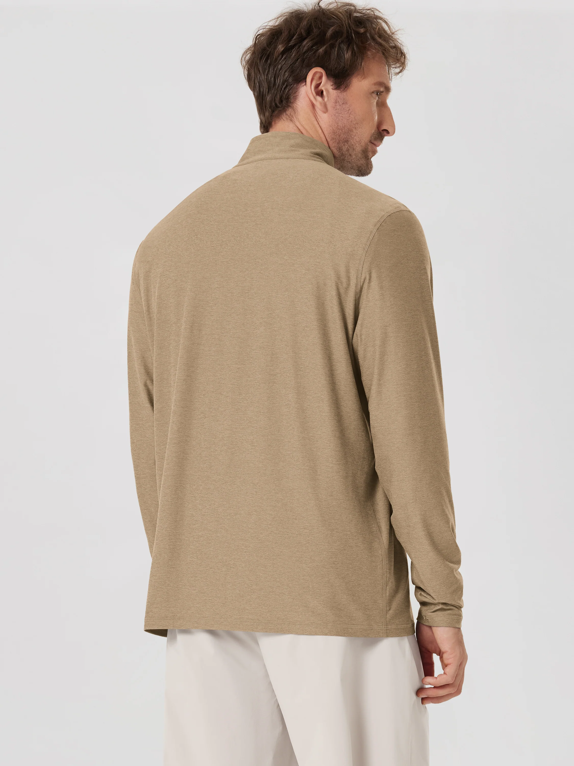 odSTRATUM Men's Half Zip Mock Neck Long Sleeve - Image 3