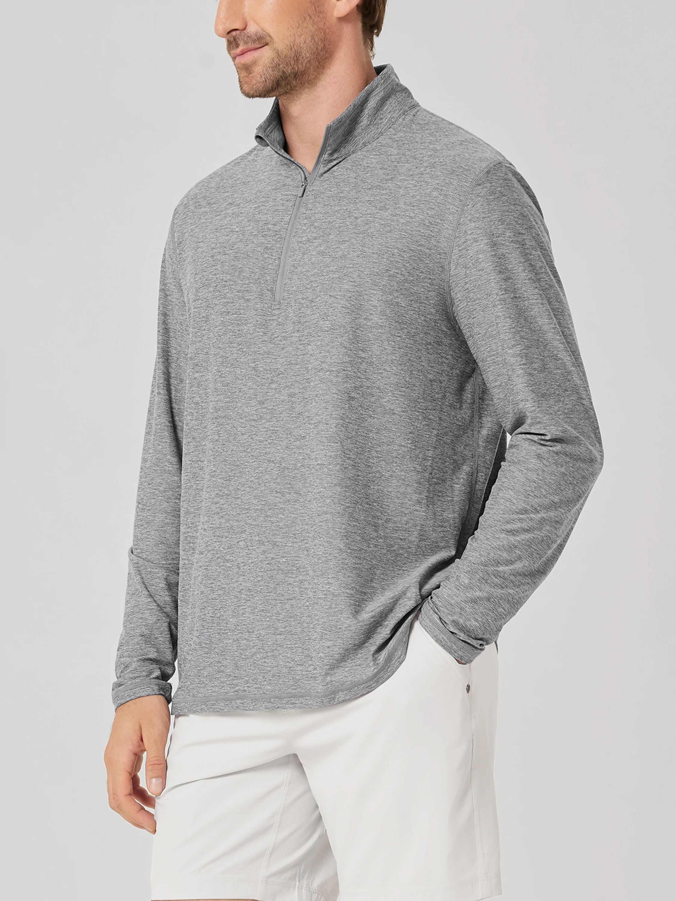 odSTRATUM Men's Half Zip Mock Neck Long Sleeve - Image 32