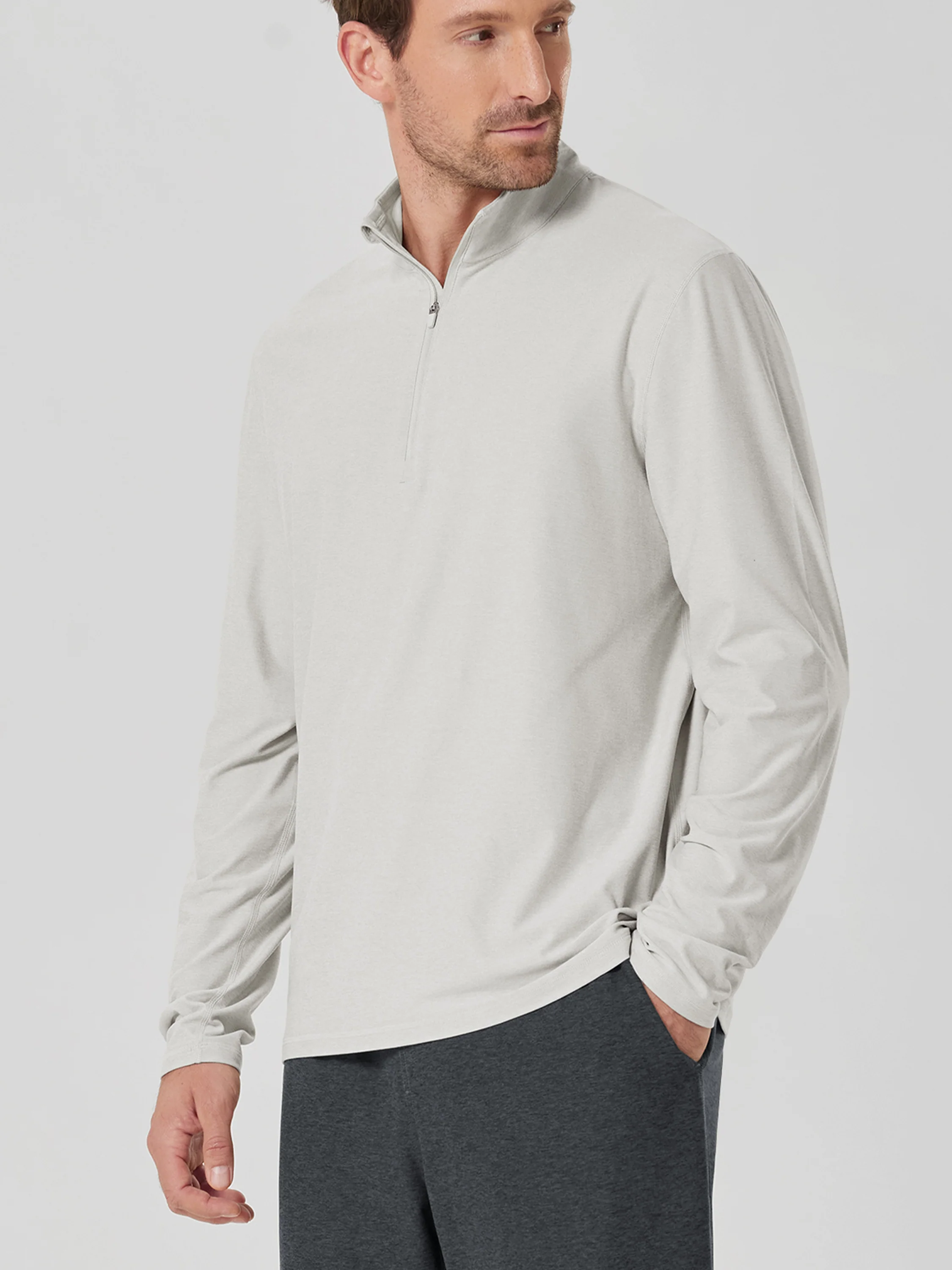 odSTRATUM Men's Half Zip Mock Neck Long Sleeve - Image 57