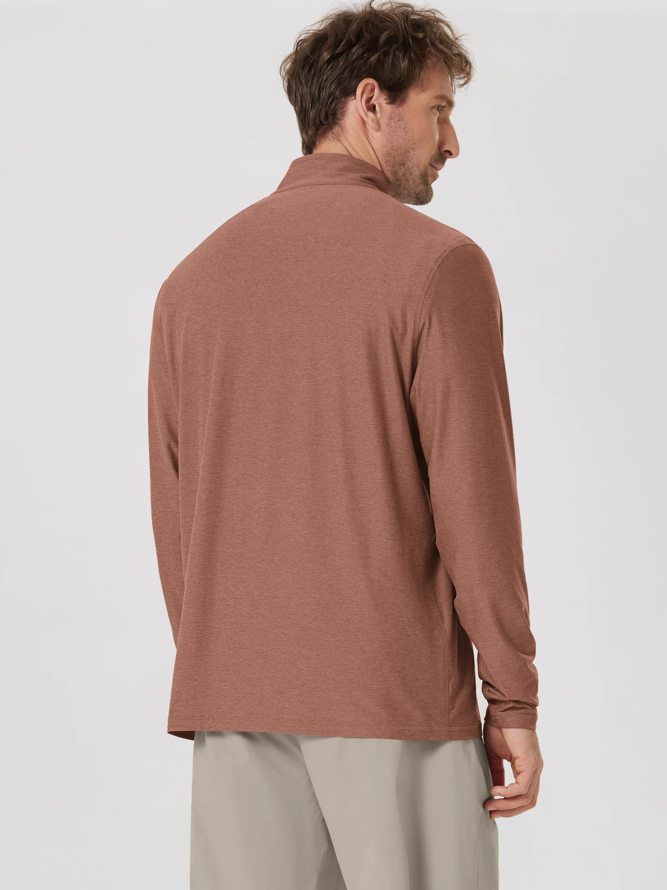 odSTRATUM Men's Half Zip Mock Neck Long Sleeve - Image 68