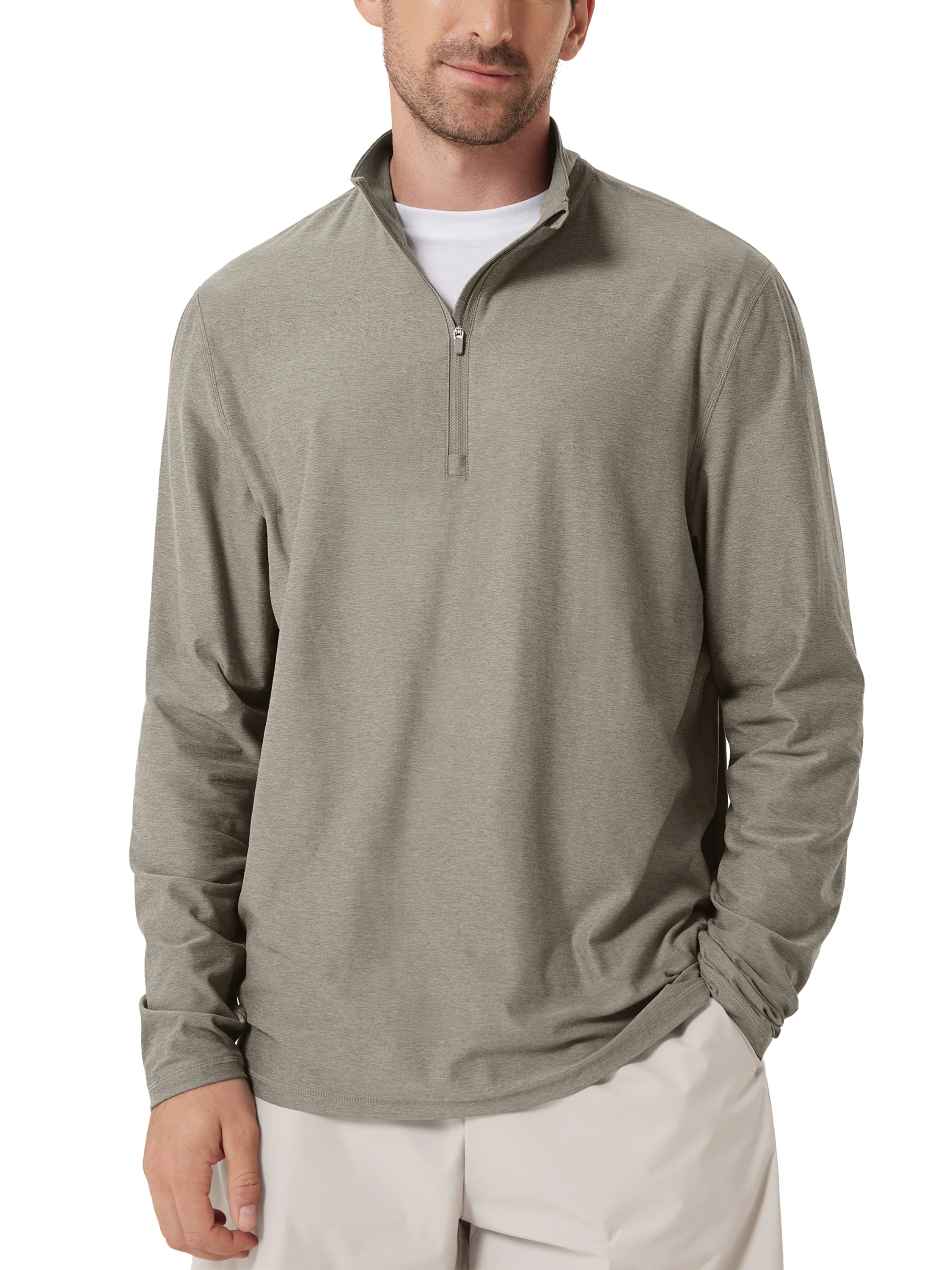 odSTRATUM Men's Half Zip Mock Neck Long Sleeve - Image 71