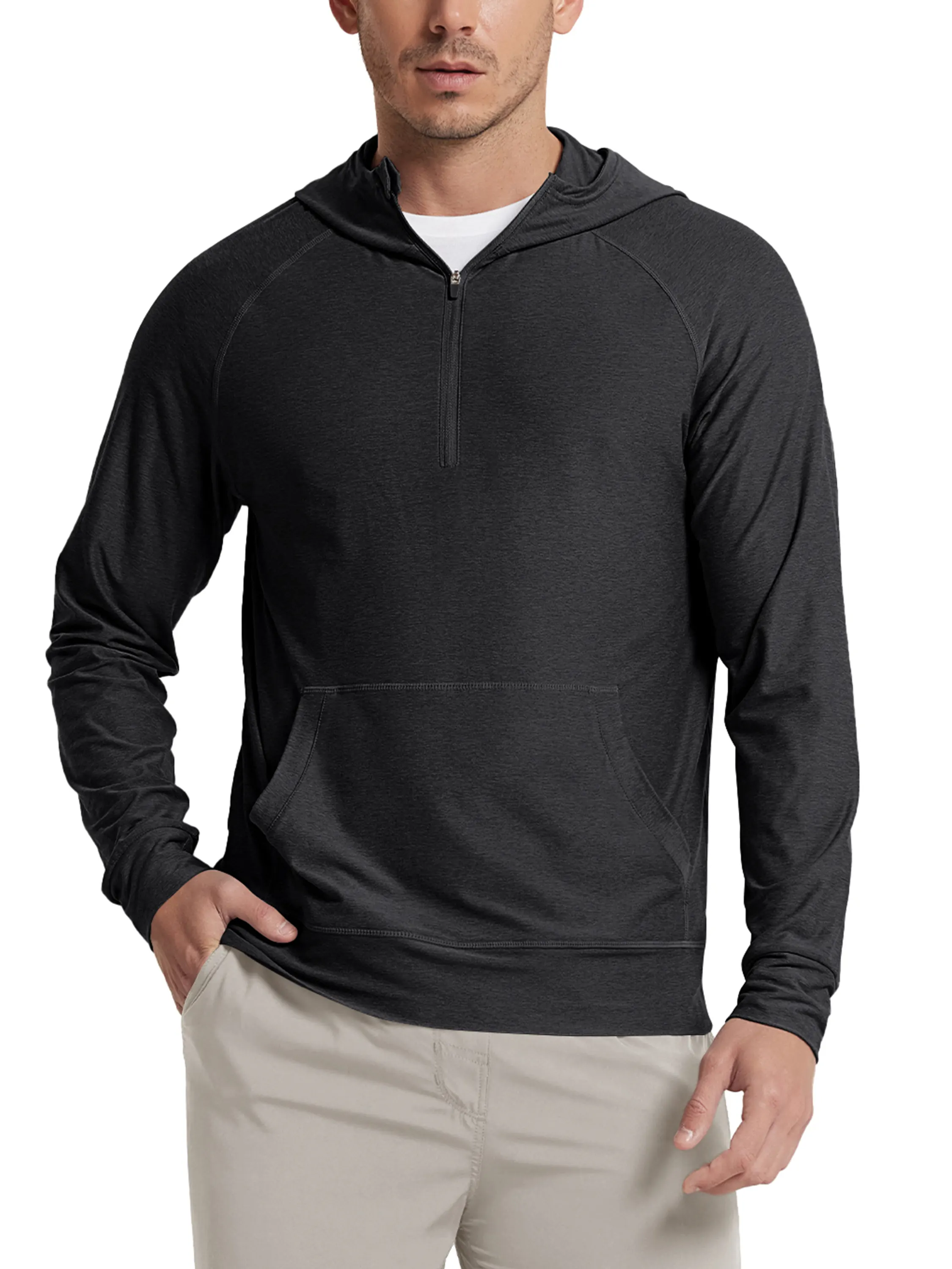 odSTRATUM Men's Performance Half-Zip Hoodie with Kangaroo Pocket - Image 11