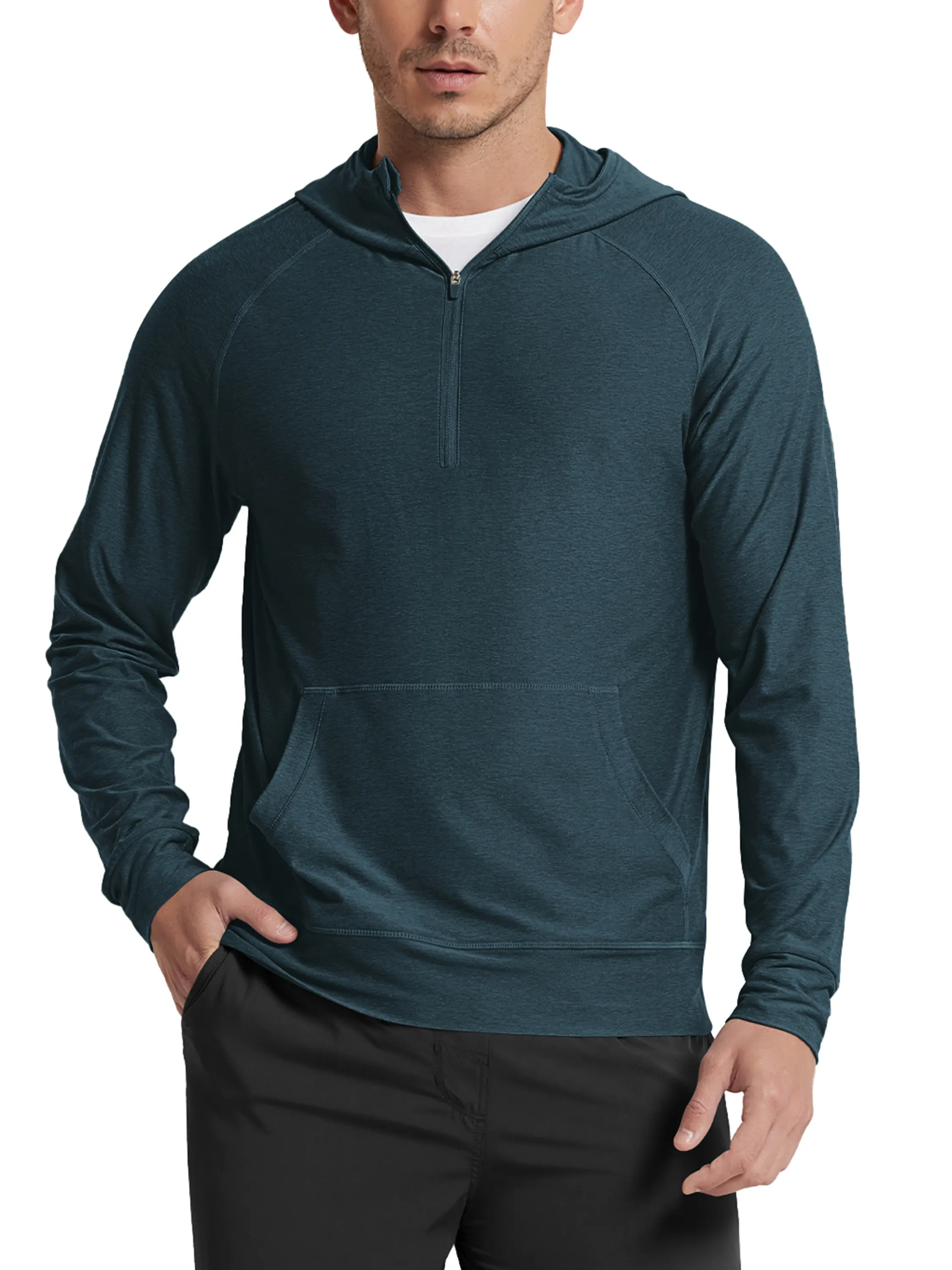 odSTRATUM Men's Performance Half-Zip Hoodie with Kangaroo Pocket - Image 46