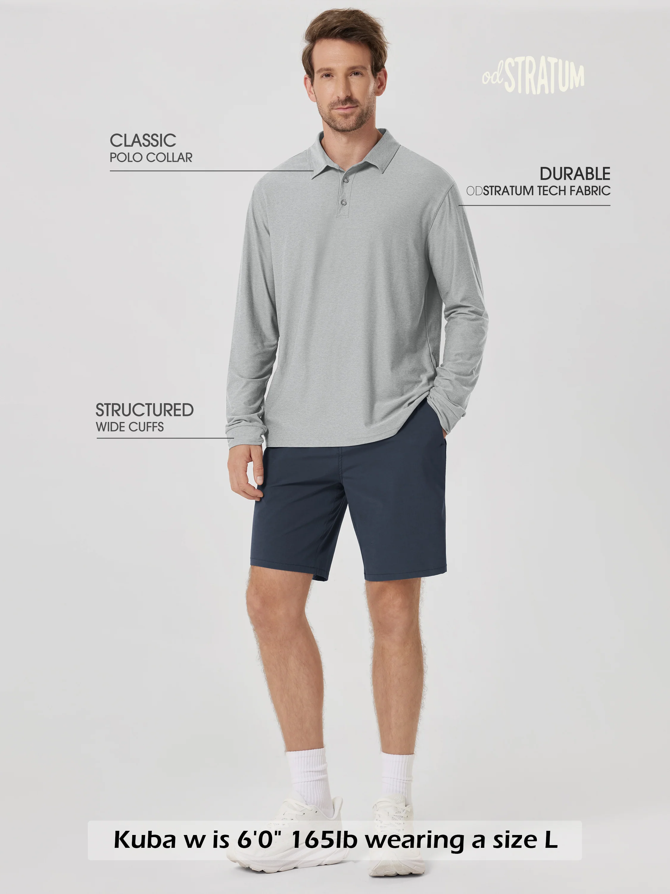 odSTRATUM Men's Performance Long Sleeve Polo - Image 42
