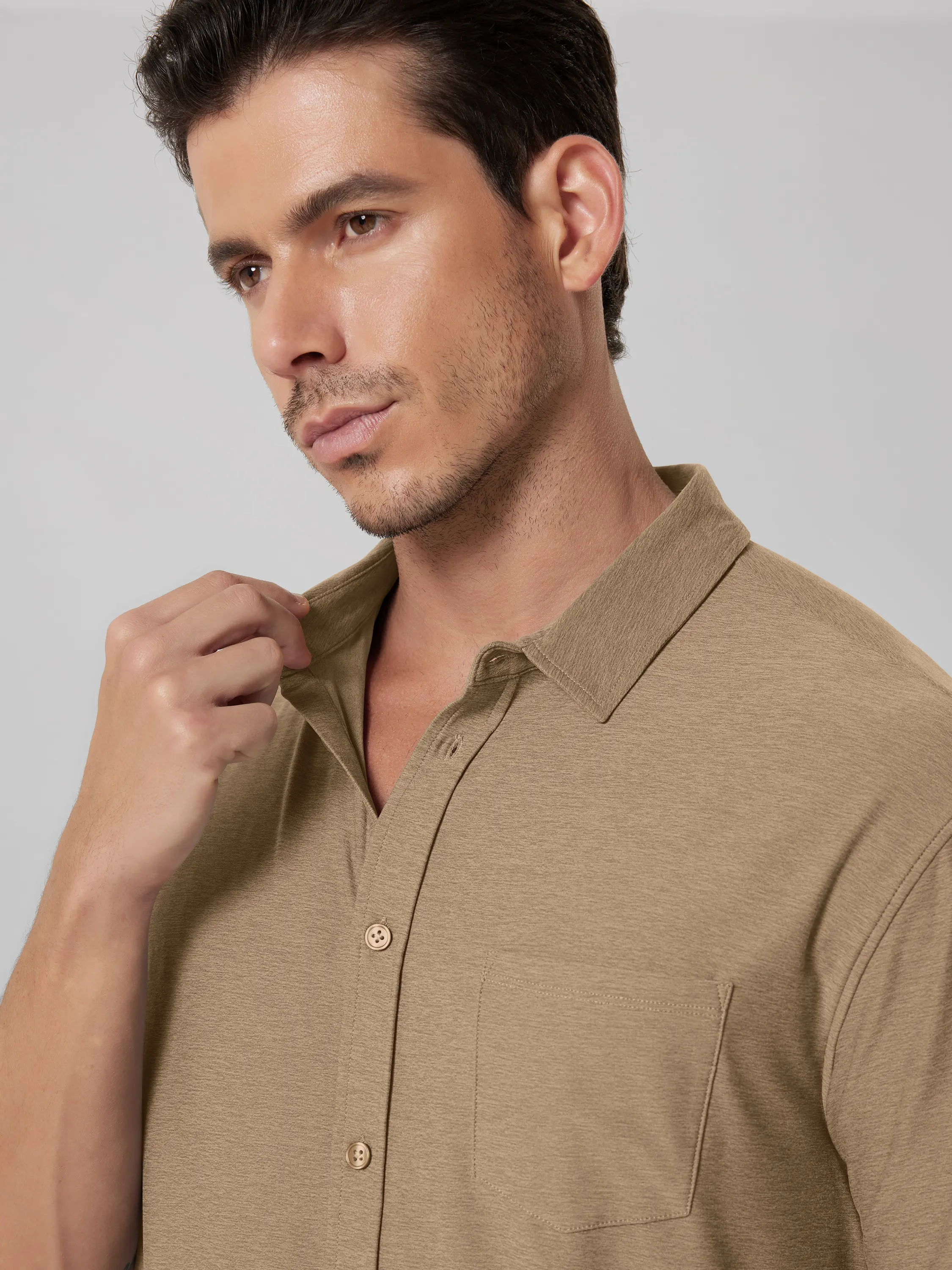 odSTRATUM Men's Short Sleeve Button Down Shirt - Image 40
