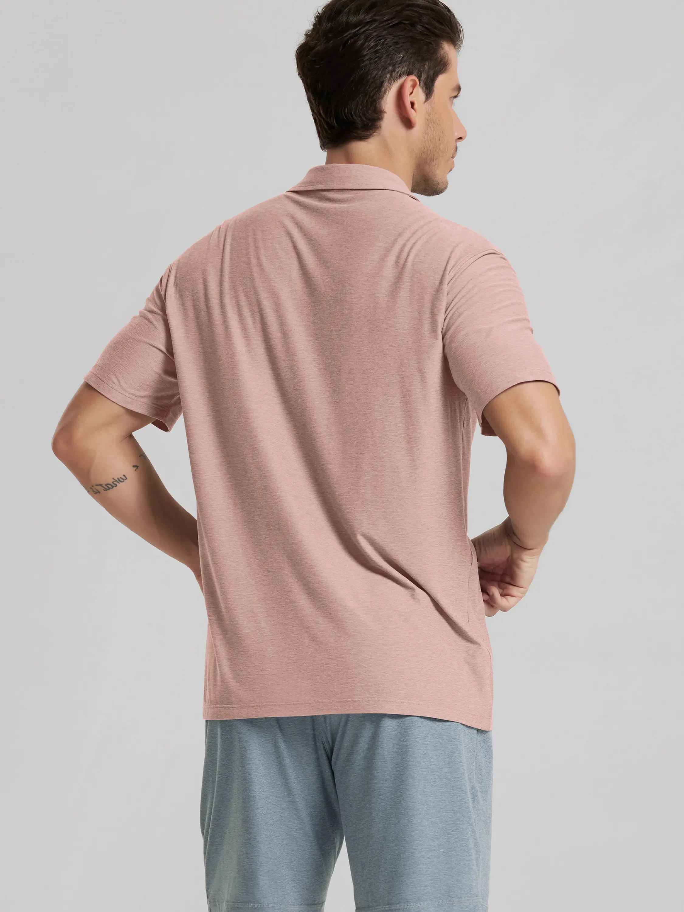 odSTRATUM Men's Short Sleeve Button Down Shirt - Image 54