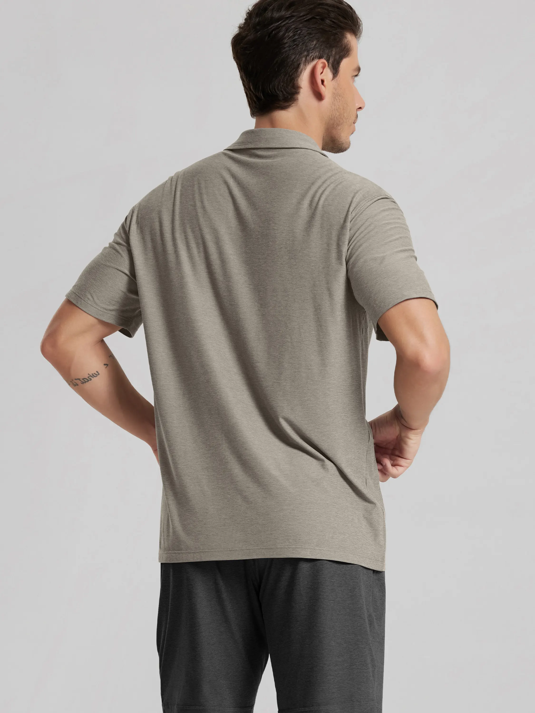odSTRATUM Men's Short Sleeve Button Down Shirt - Image 74