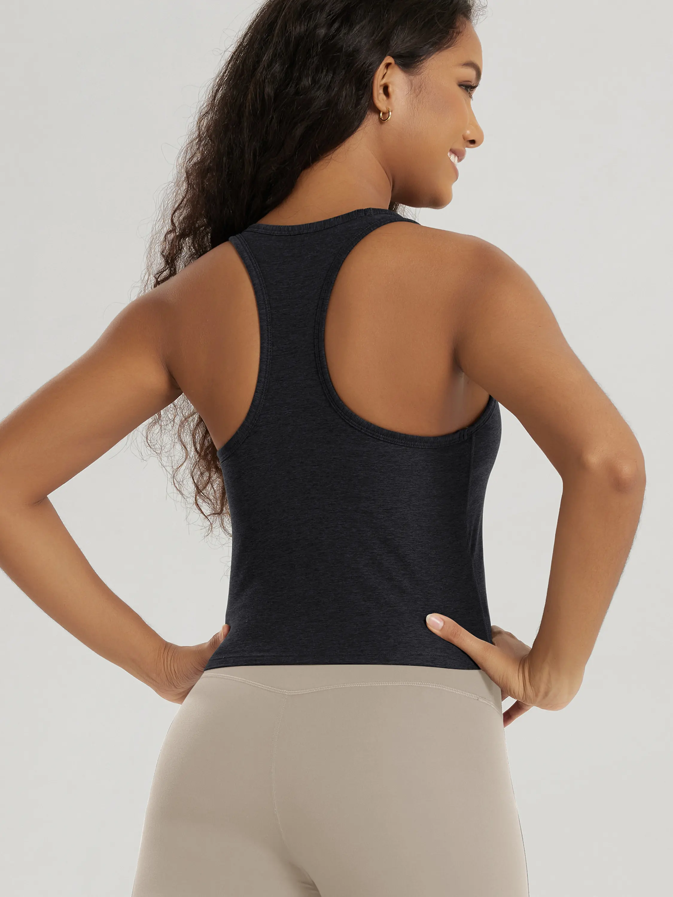 odSTRATUM Racerback Crop Tank with Built-in Bra - Image 14