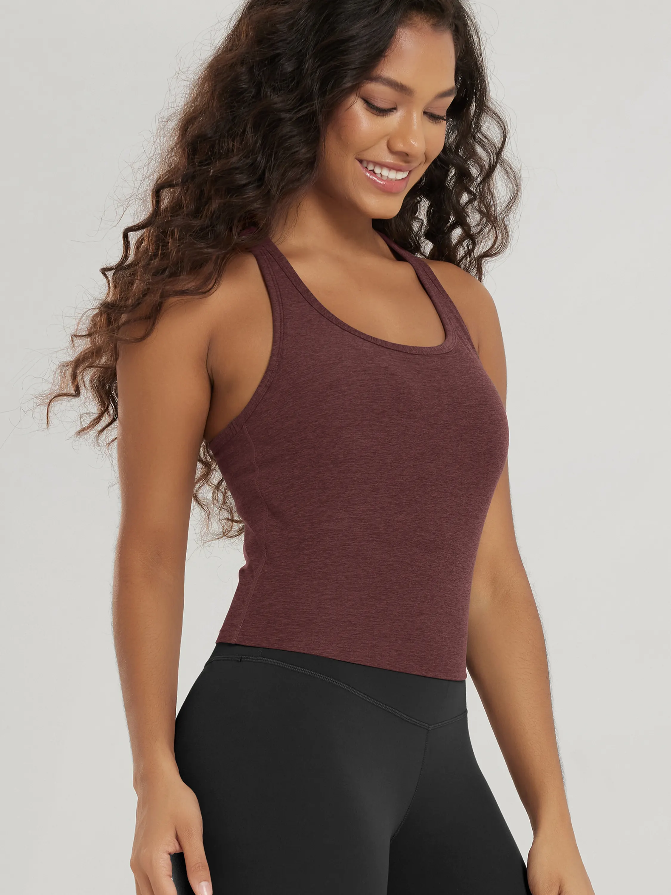 odSTRATUM Racerback Crop Tank with Built-in Bra - Image 45