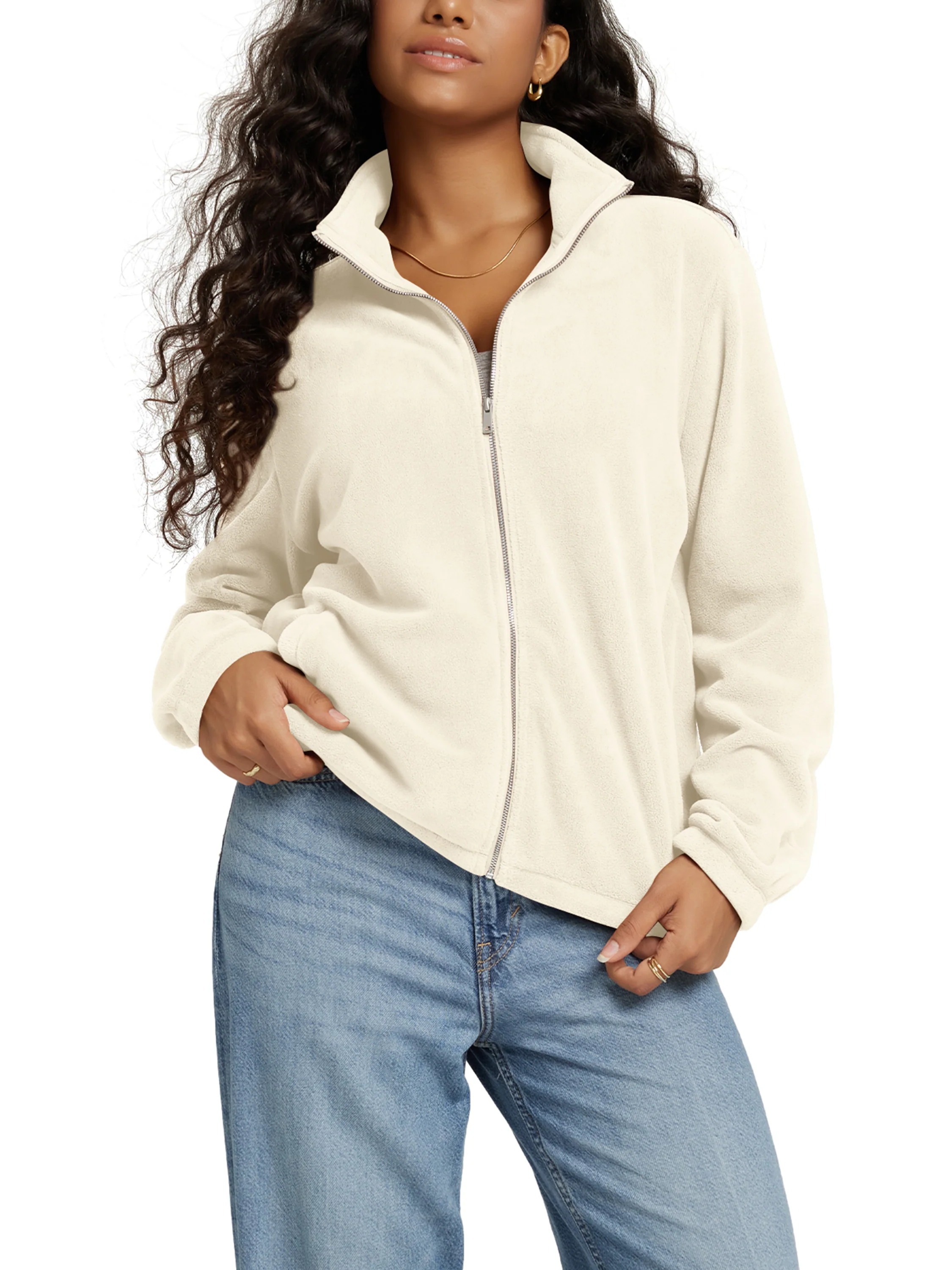 Polar Fleece Full-Zip Jacket with Pockets