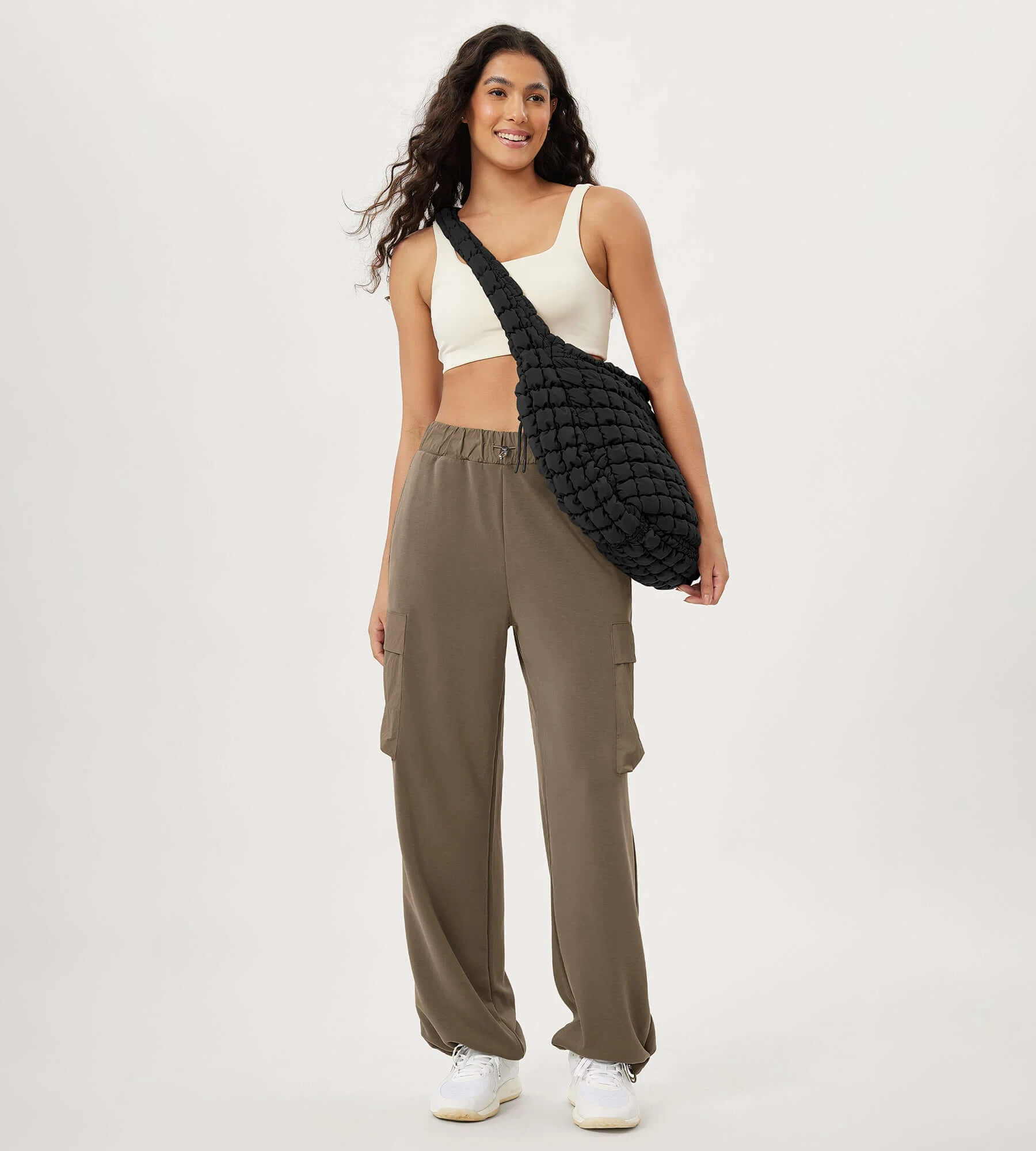 22L Quilted Carryall Crossbody Padding Bag - Image 11