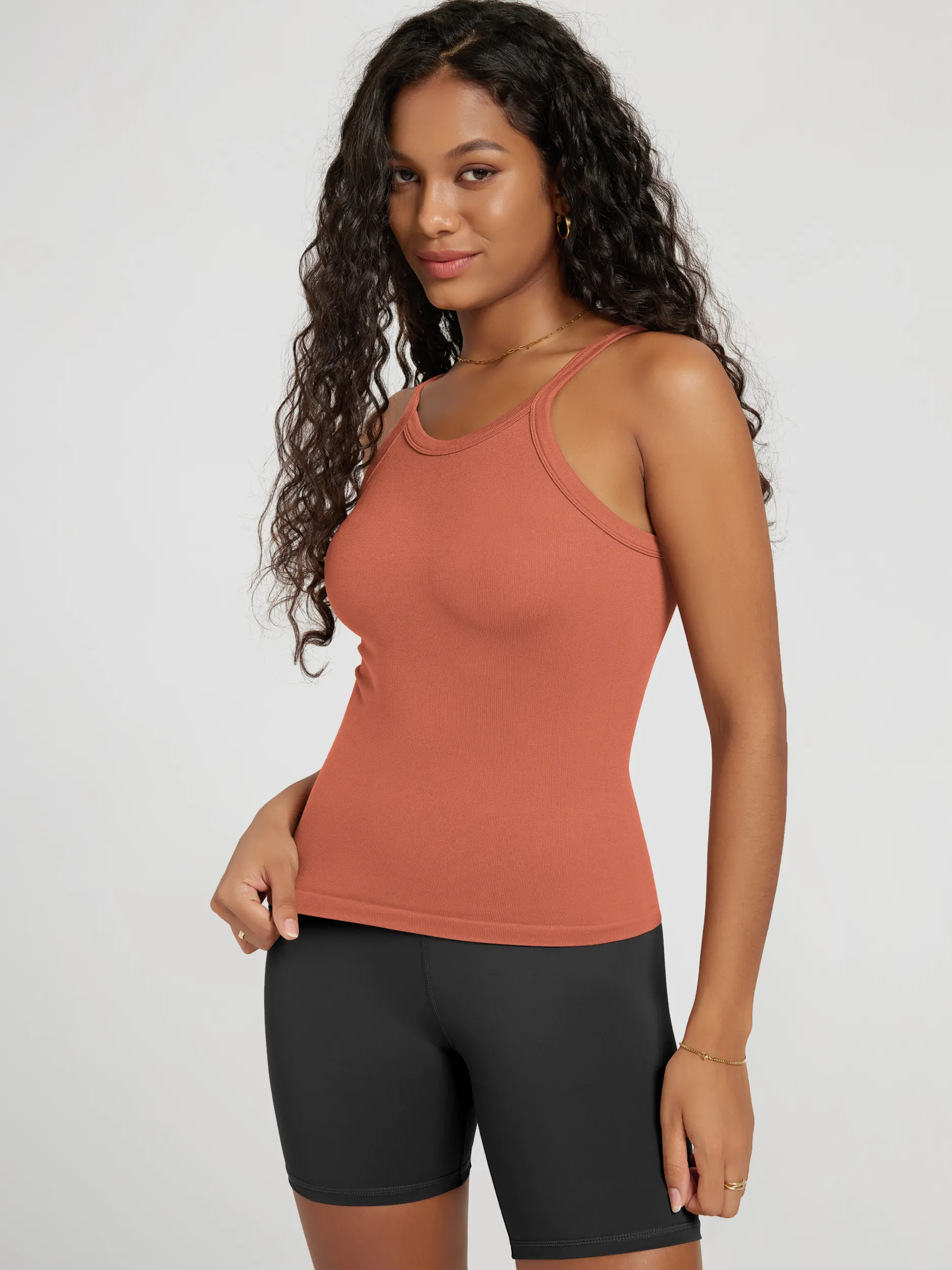 Seamless Scoop Neck Low Back Cami Tank - Image 23