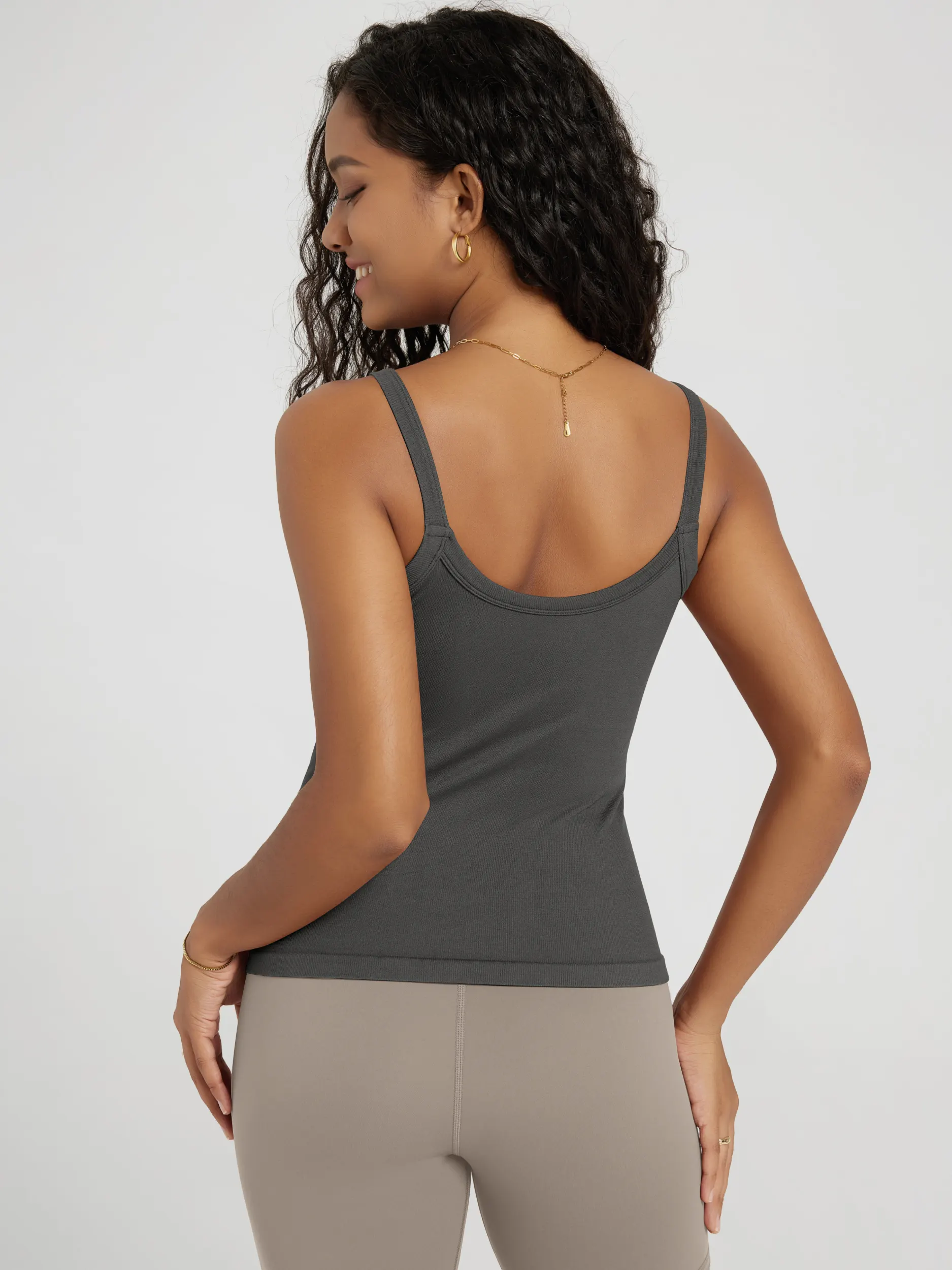 Seamless Scoop Neck Low Back Cami Tank - Image 9