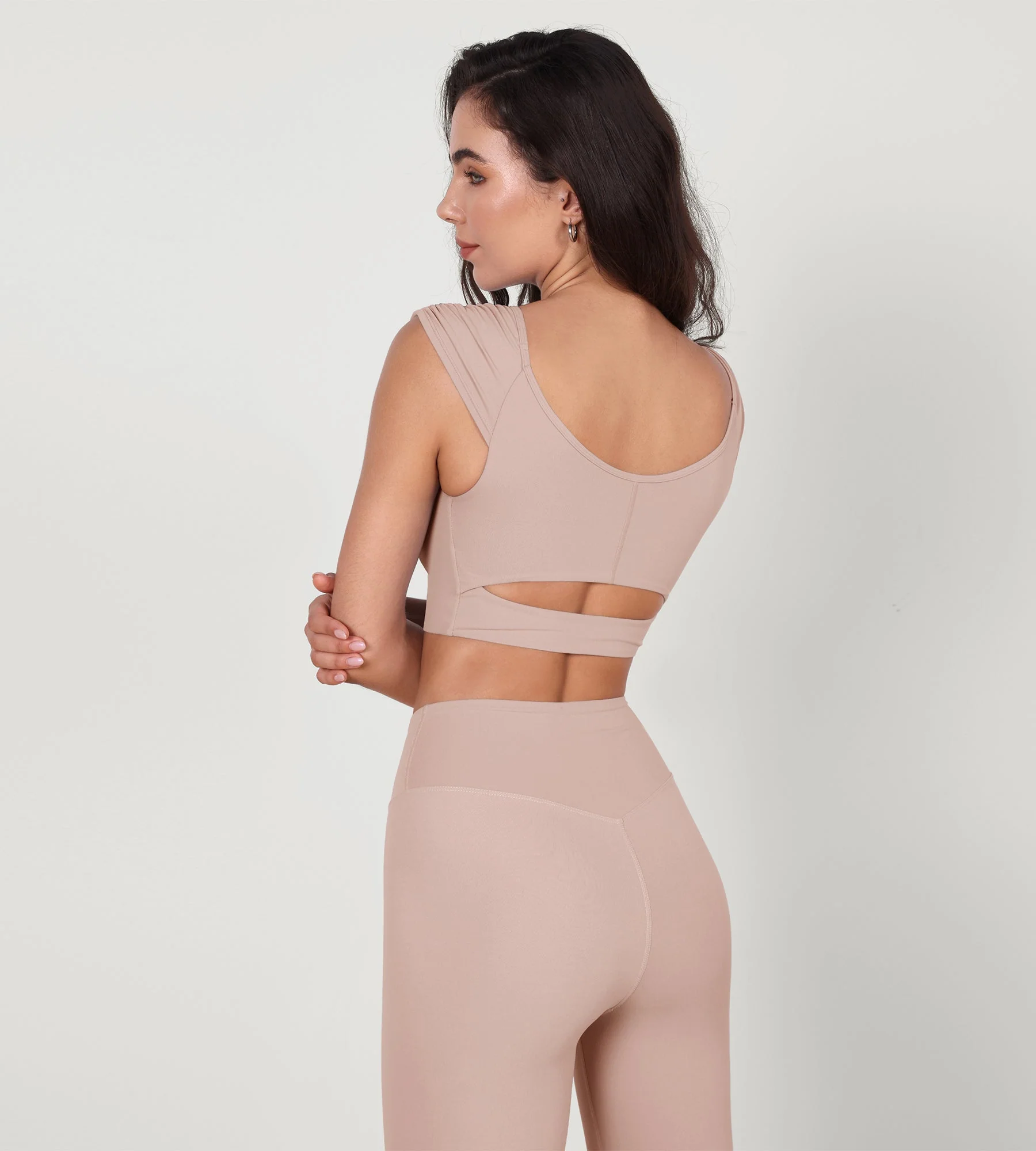 V-Neck Ruched Front Crop Tank - Image 12