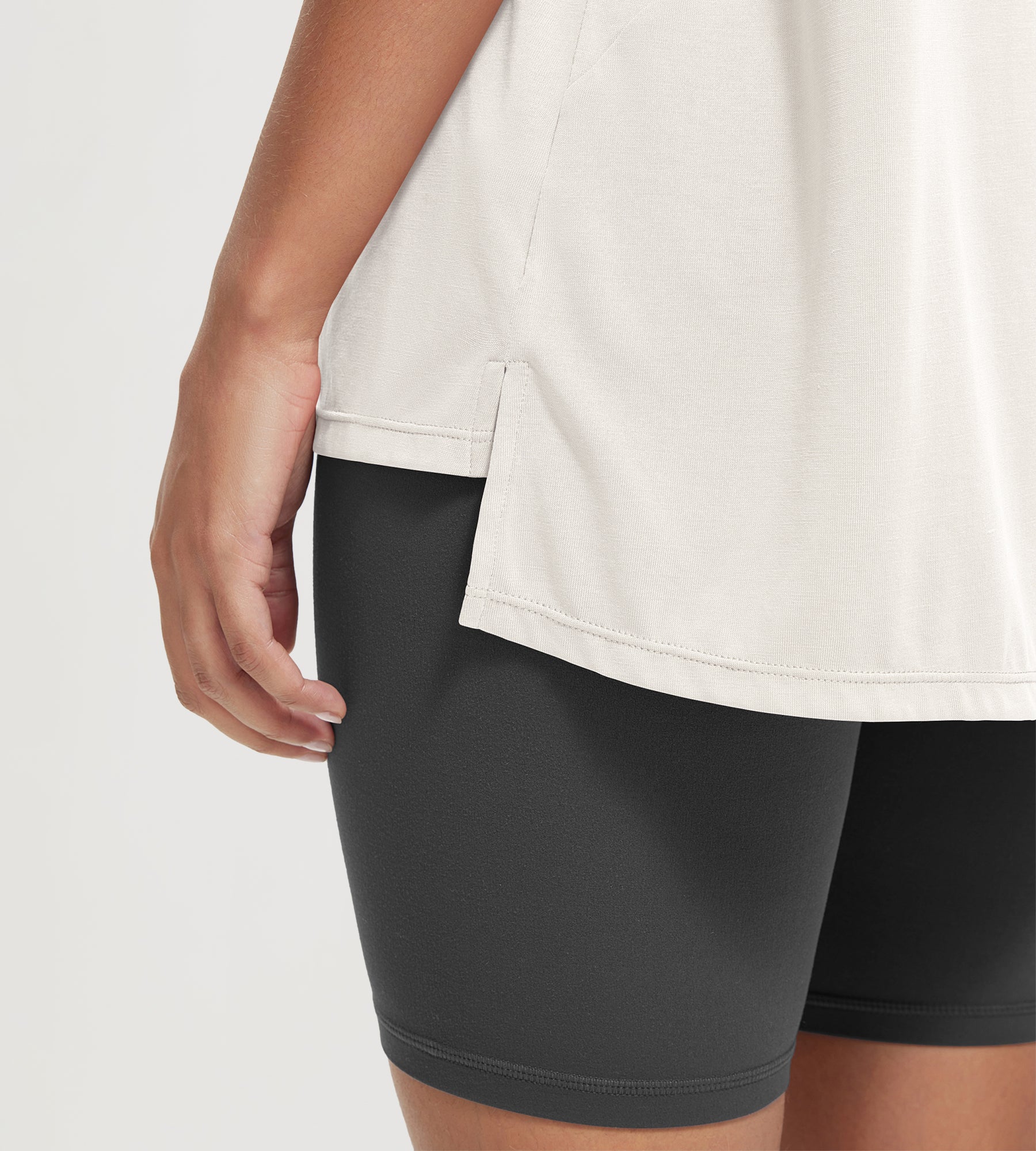 ODODOS Women's Side Split Modal Soft Raglan Short Sleeve - Image 40